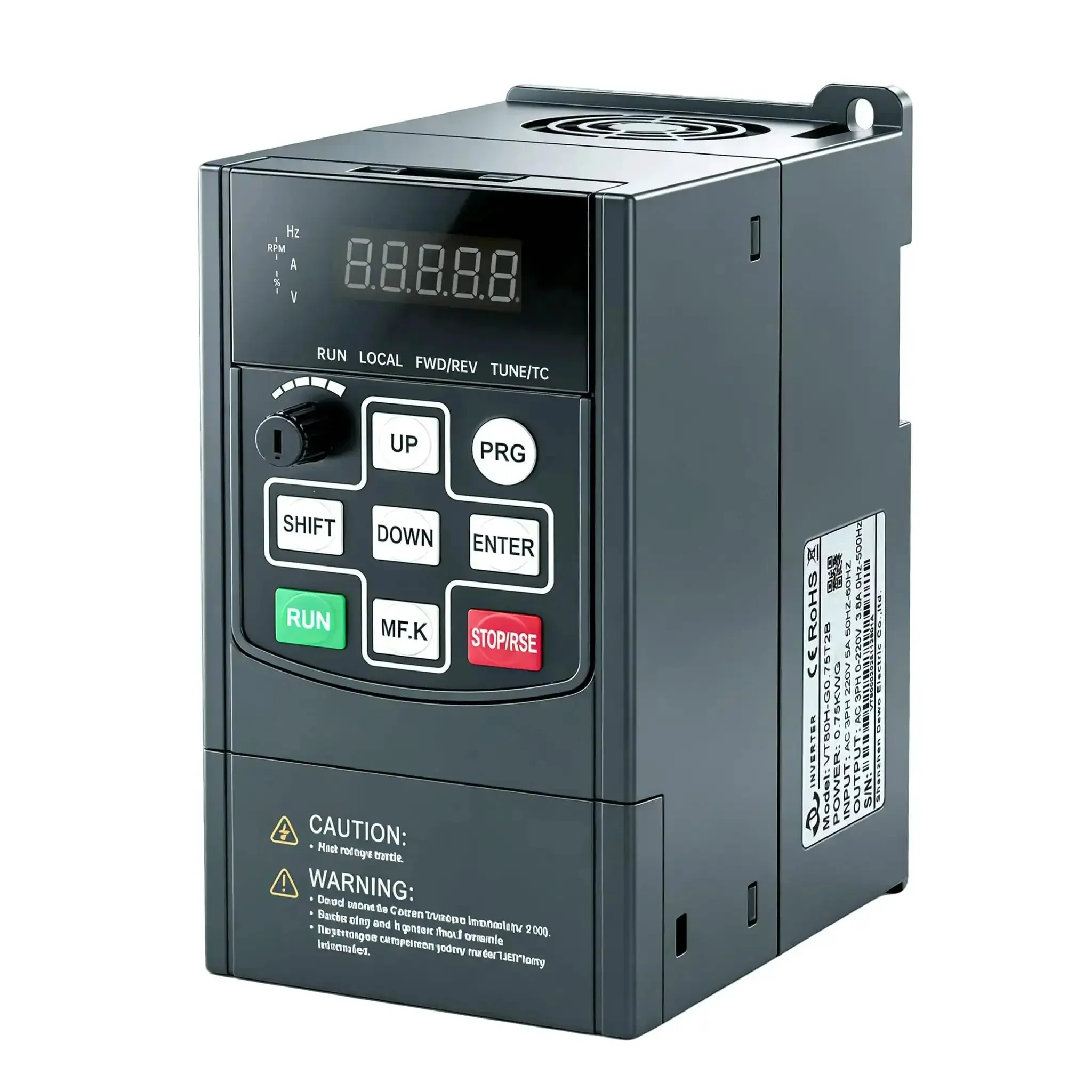 Beefy Heavy Duty VFD Variable Frequency Drive 4KW 5HP 220-240V Input To 220-240V 3-Phase Output, 0-500 Hz Control, Universal AC Motor Speed Controller For Fans, Pumps, And Industrial Equipment