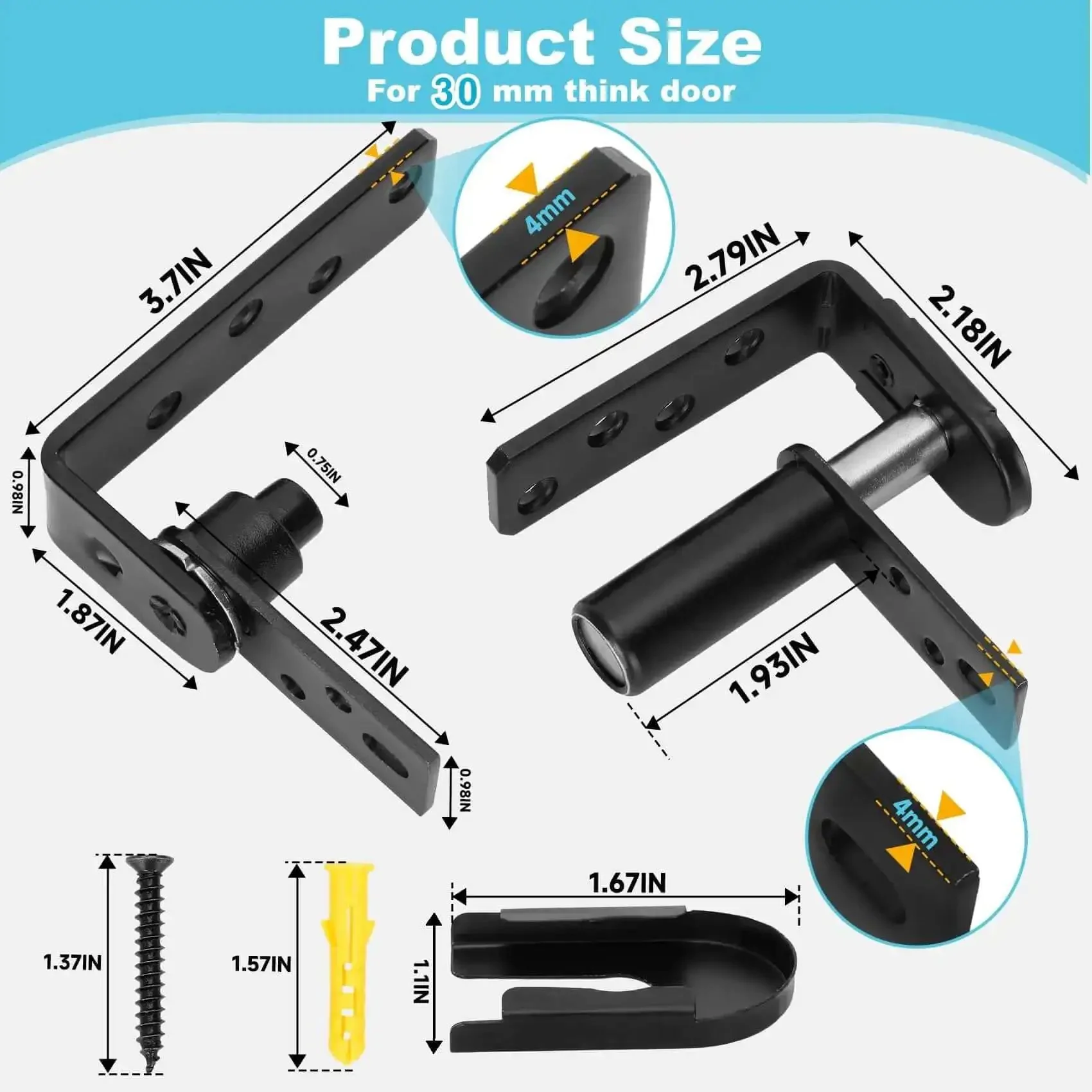 Beefy Heavy Saloon And Cafe Door Hinges With Self Return Double Swing Bar Door Hardware In 304 Stainless Steel Waterproof And Rust Proof Handles Up To 88 Lbs Load Bearing And Easy Installation For Busy Kitchens And Bars - Image 7