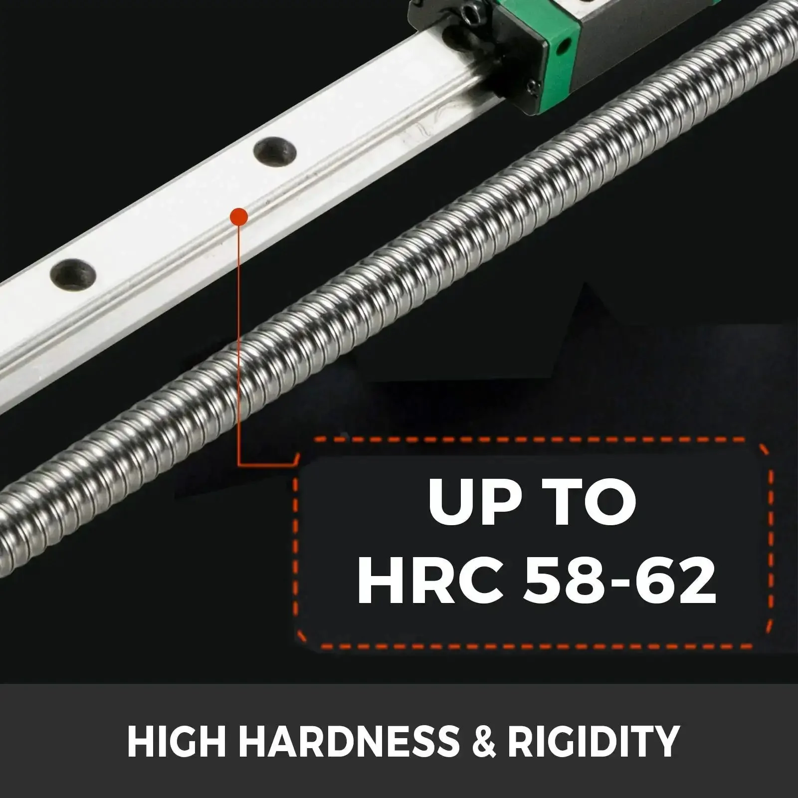 Beefy HGR20 1500mm Linear Guide Rail Kit With 2 Rails 4 Blocks RM1605 1500mm Ballscrew Ball Nut BF12 BK12 Nut And 6.35 By 10mm Plum Coupling For DIY CNC Routers Lathes Mills - Image 7