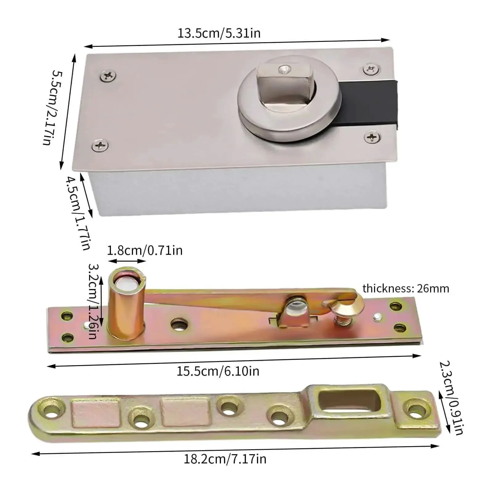 Beefy Hidden Door Hinges With 360 Degree Pivot For Secret Doors High Load Bearing Smooth Quiet Rotation Invisible Pivot Door Hardware For A Sleek Seamless Entry - Image 9