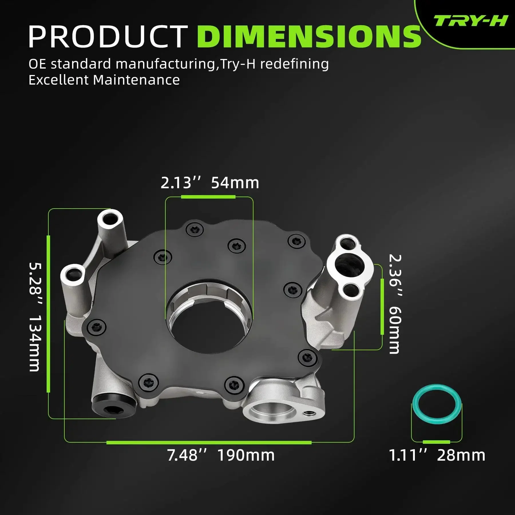 Beefy High Pressure Engine Oil Pump With O Ring 10452 Replacement For 2009 To 2023 Chrysler Dodge Jeep Ram V8 5.7L 6.4L Models Including Wrangler Grand Cherokee Challenger Charger Durango Ram 1500 2500 3500 5500 - Image 2