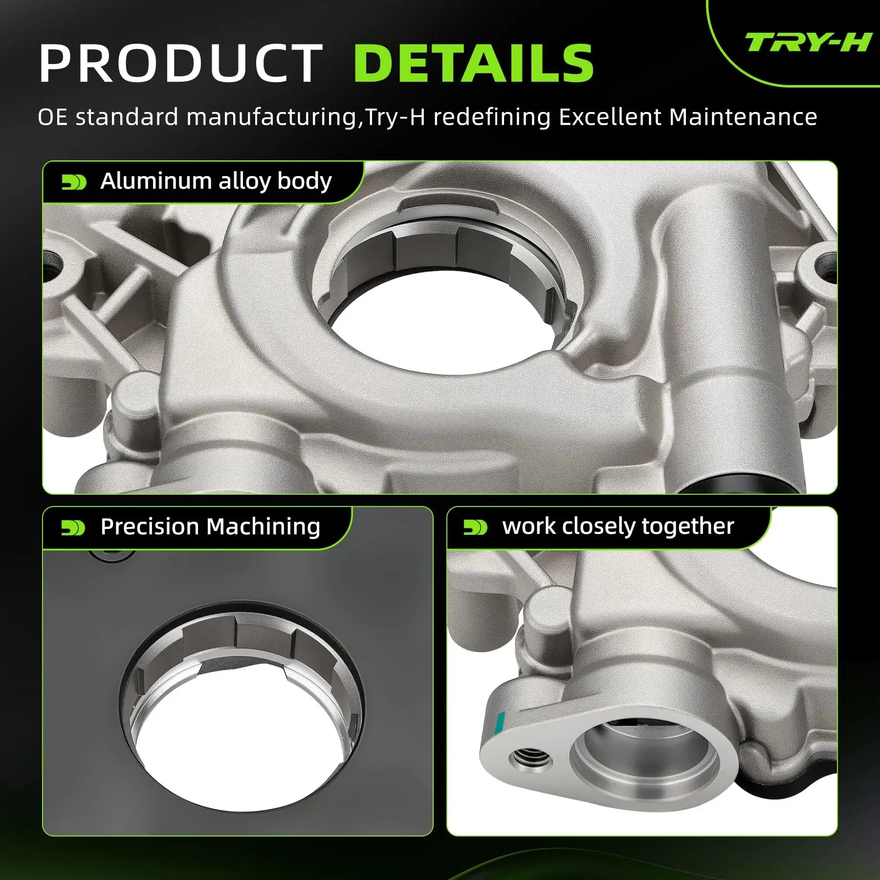 Beefy High Pressure Engine Oil Pump With O Ring 10452 Replacement For 2009 To 2023 Chrysler Dodge Jeep Ram V8 5.7L 6.4L Models Including Wrangler Grand Cherokee Challenger Charger Durango Ram 1500 2500 3500 5500 - Image 3