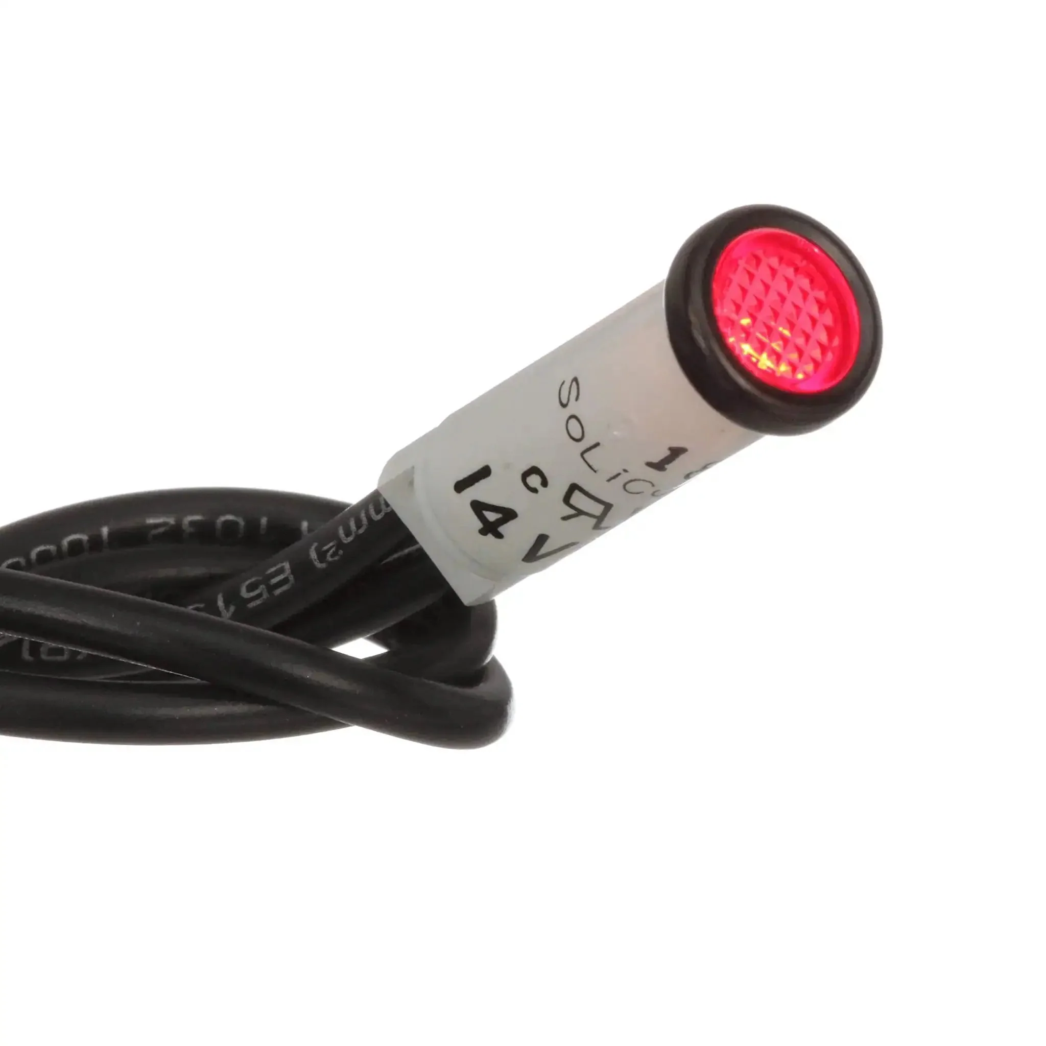 Beefy Incandescent Red Indicator Light For Control Panels 14V With Six Inch Lead Wires Five Sixteenth Inch Bulb Size Flush Mount Warning Light For Boats And Dashboards - Image 10