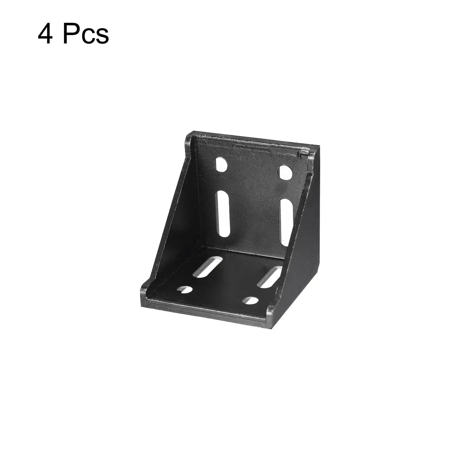 Beefy Inside Corner Bracket Gusset for 8080 Aluminum Extrusion, 78mm by 78mm by 79mm Angle Connector Set, Black, 4 Pieces, Heavy Duty Aluminum Die Cast with Sandblasted Finish for Sturdy Frame Corners - Image 6