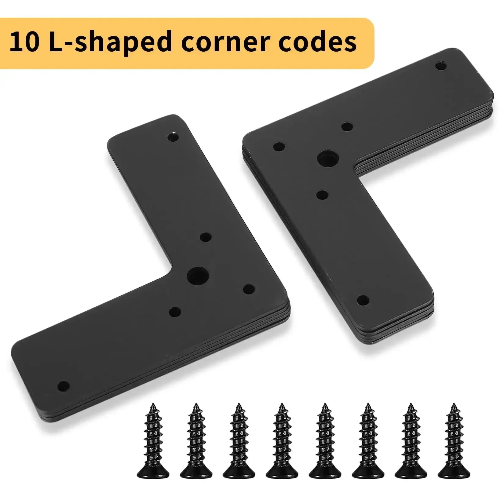 Beefy L Shaped Corner Brackets 4 By 4 By 1.25 Inch Pack Of 10 Black Steel Right Angle Mending Plates For Furniture Cabinets And Shelves Load 33 Lbs Built Tough Rust Resistant Easy To Install - Image 4