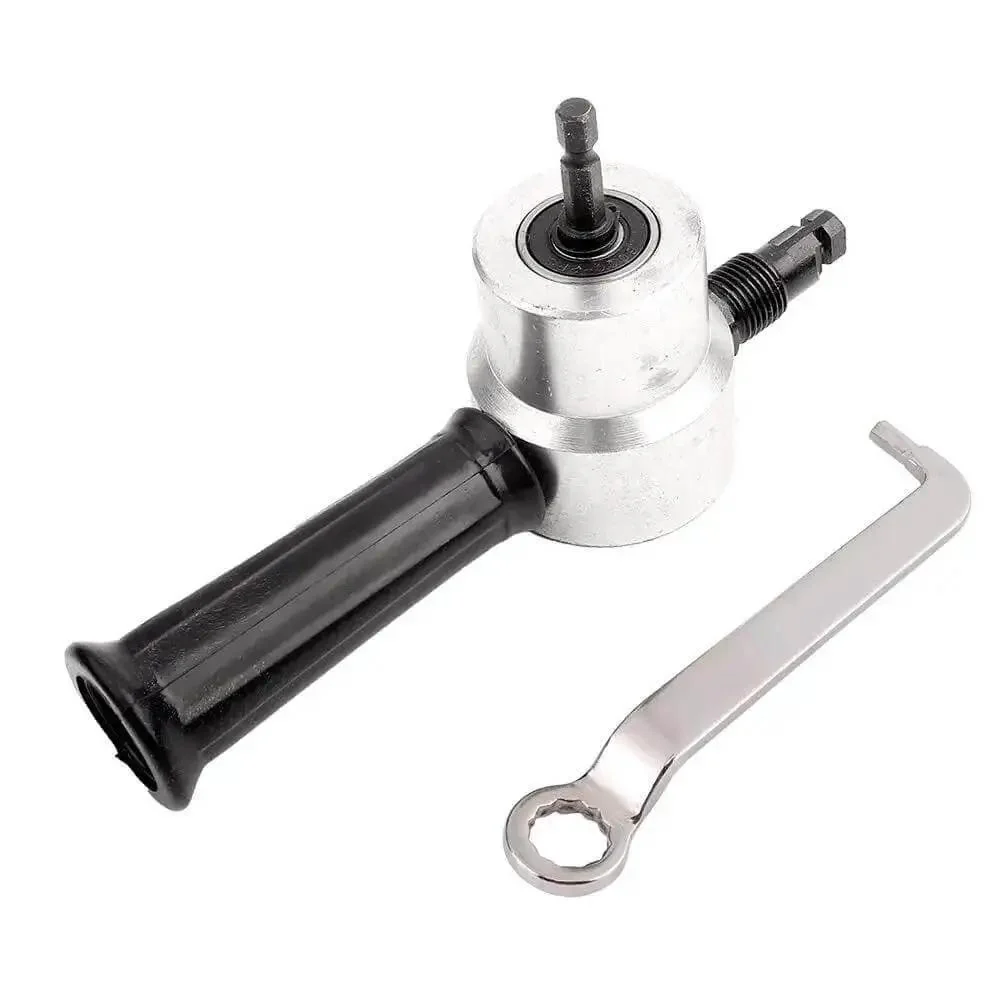 Beefy Metal Sheet Cutter Nibbler Drill Attachment For Stainless Steel Copper Aluminum, Multi Function Sheet Metal Tool With Double Headed Nibbler, Lightweight And Portable, Fits Drills And Milling Cutters - Image 4