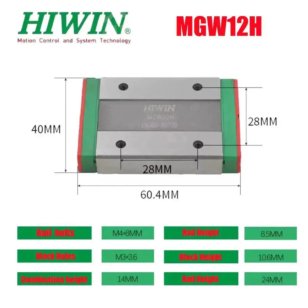 Beefy MGW12 Linear Guide Rail Kit For CNC Machines, 3D Printers, Automation And Semiconductors, Heavy Duty Carriage Slider, High Rigidity, Large Moment Load Capacity, Ball Retainer Prevents Ball Drop, Smooth Precise Motion Control - Image 6