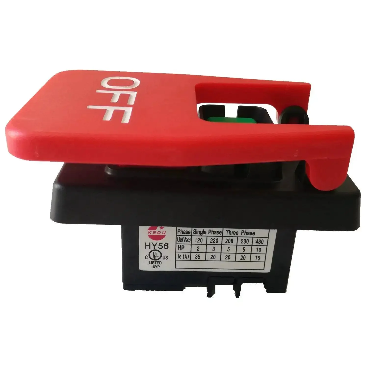 Beefy On Off Push Button Switch With Large Paddle Emergency Stop Cover Padlock Ready Lockable For 15A 220V 35A 380V Use Start Stop Switch For Table Saws DIY Projects - Image 3