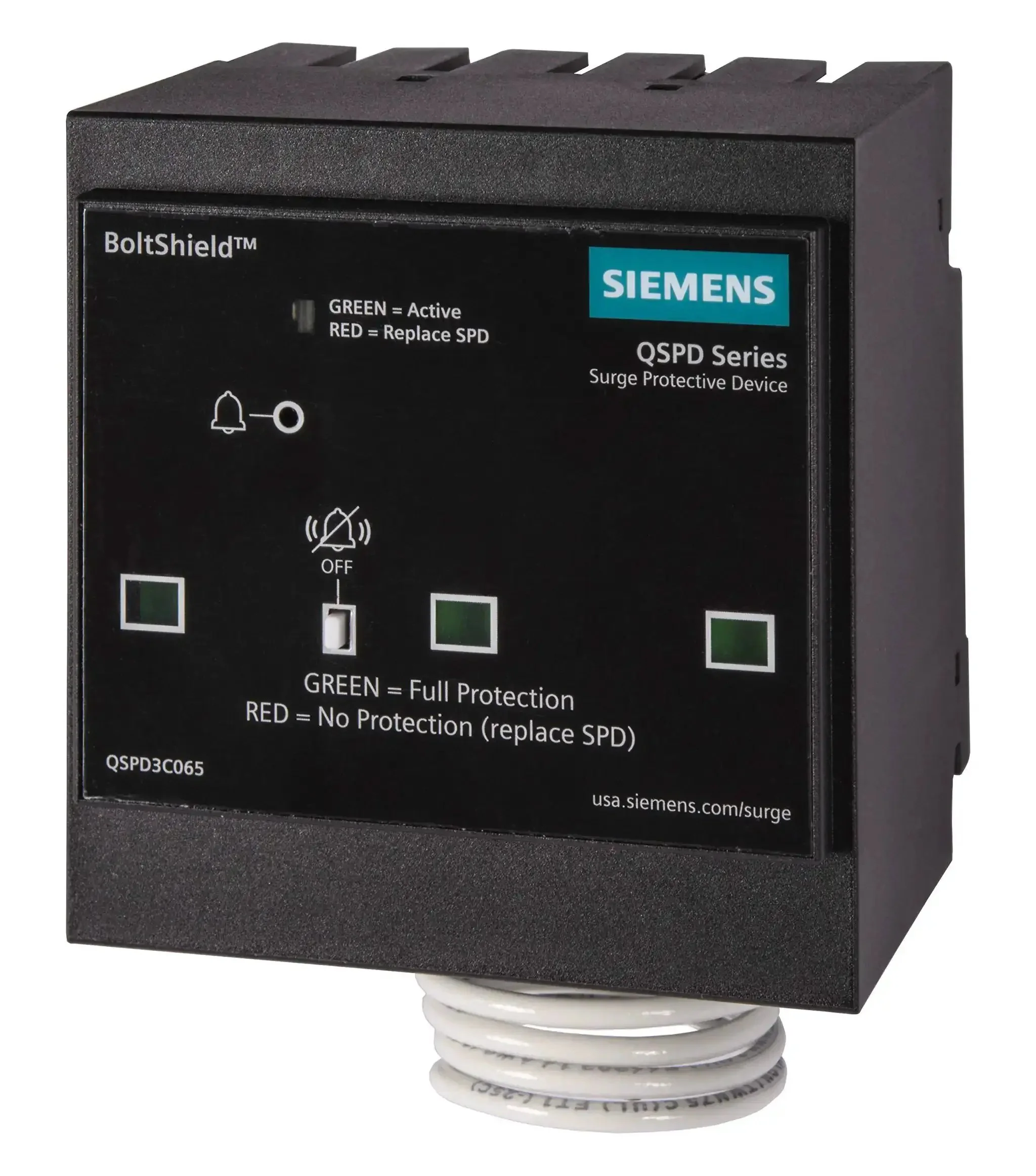 Beefy Plug-In 3-Phase Surge Protector For 120 208V Panels, 65kA Surge Current, 200kA Short-Circuit Rating, 20kA I Nominal, Audible Alarm With Visual Indicator, 4-Wire, Fits Most Panels