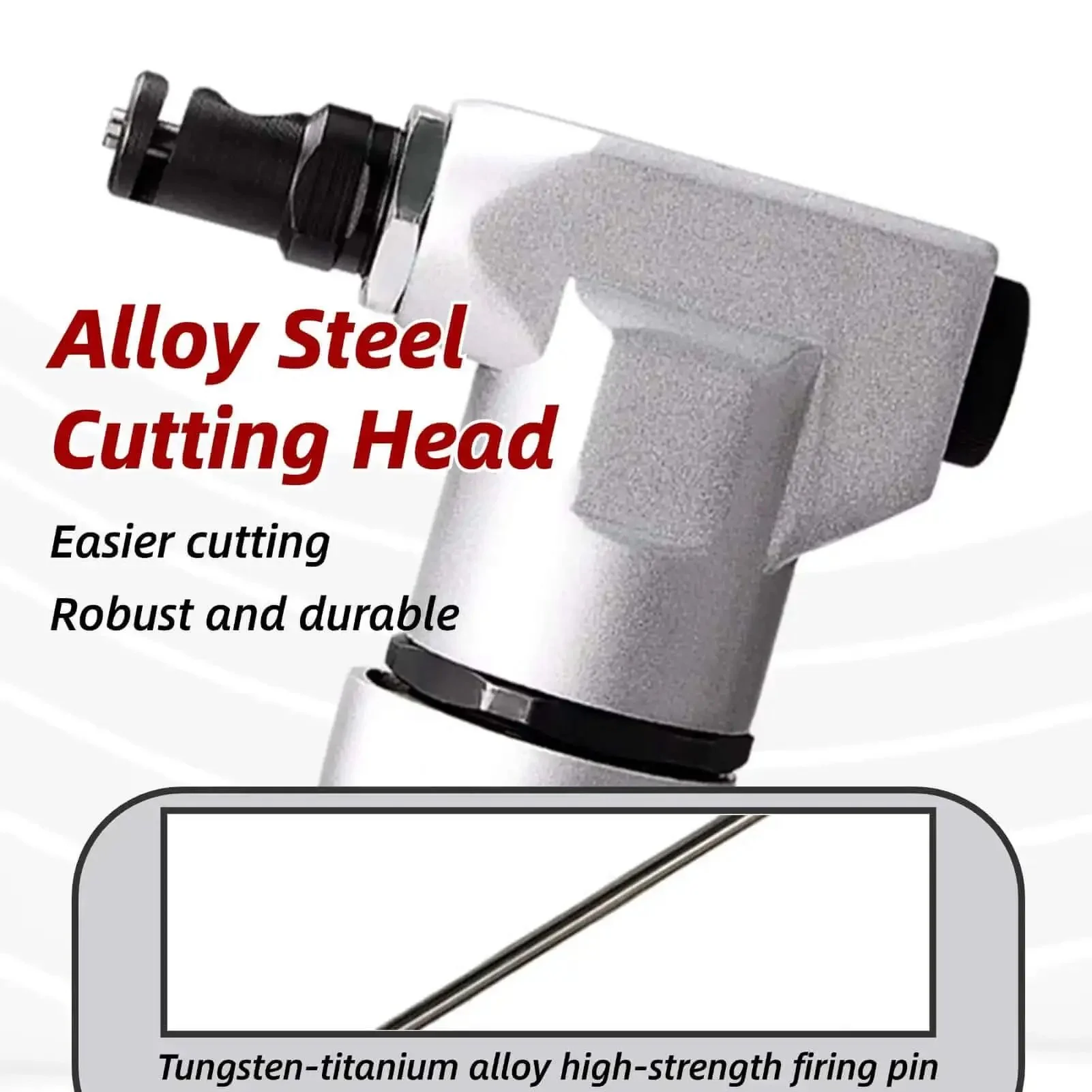 Beefy Pneumatic Sheet Metal Cutter Handheld Air Nibbler With Hardened Blade And Alloy Case 2800 RPM Air Powered Shears Cutting Tool For Metal Fabrication And Automotive Ductwork Durable And Easy To Use - Image 5