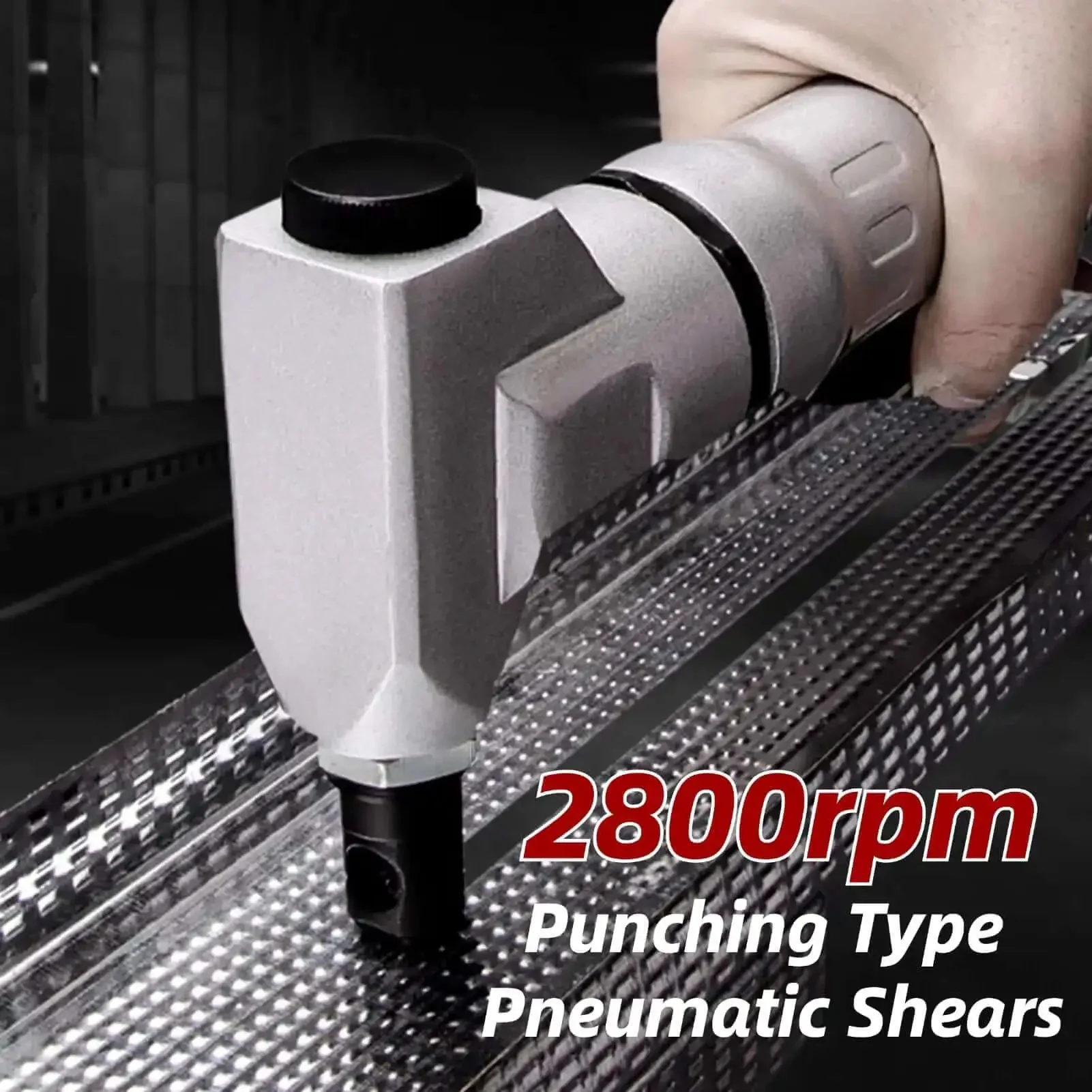 Beefy Pneumatic Sheet Metal Cutter Handheld Air Nibbler With Hardened Blade And Alloy Case 2800 RPM Air Powered Shears Cutting Tool For Metal Fabrication And Automotive Ductwork Durable And Easy To Use - Image 9
