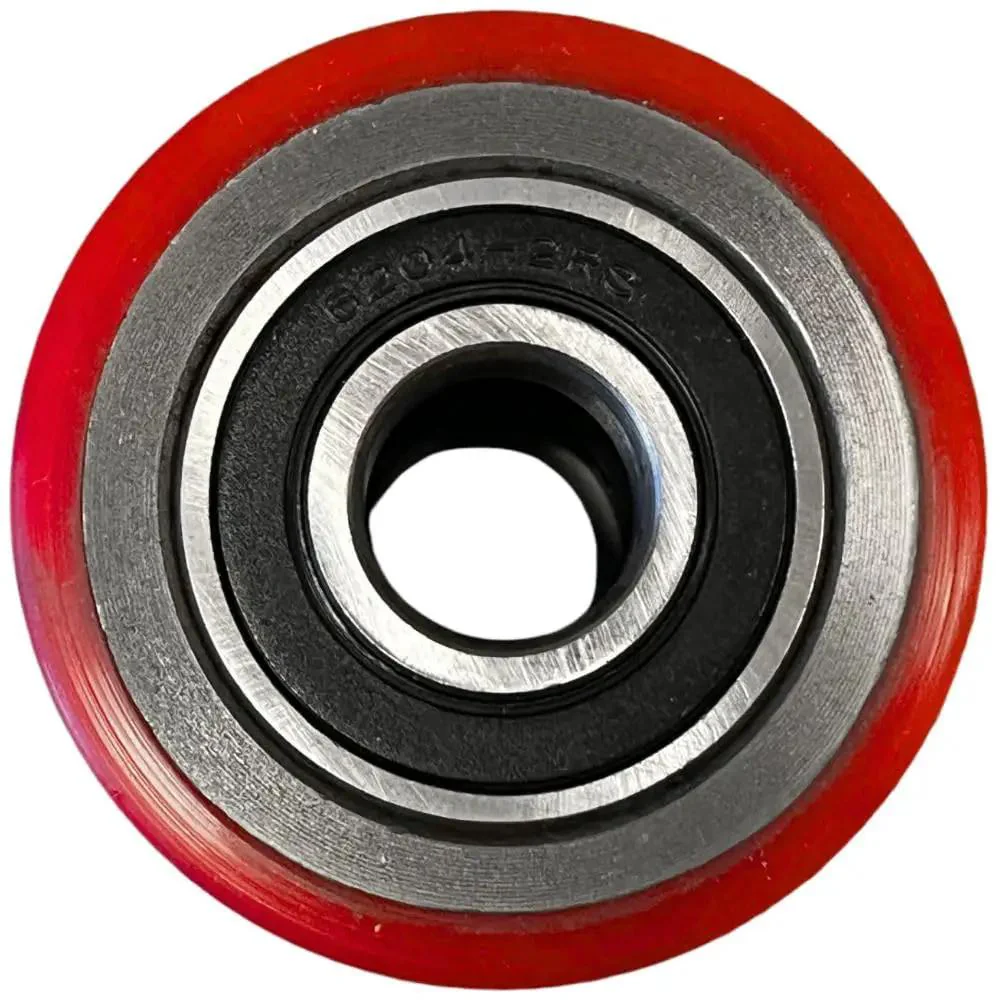 Beefy Poly Load Pallet Jack Wheels With Bearings, 2.75 Inch Diameter By 3.75 Inch Wide, 6204 Bearings, 3/4 Inch Axle, Heavy Duty Pair For Smooth Maneuvering And Easy Load Handling - Image 2