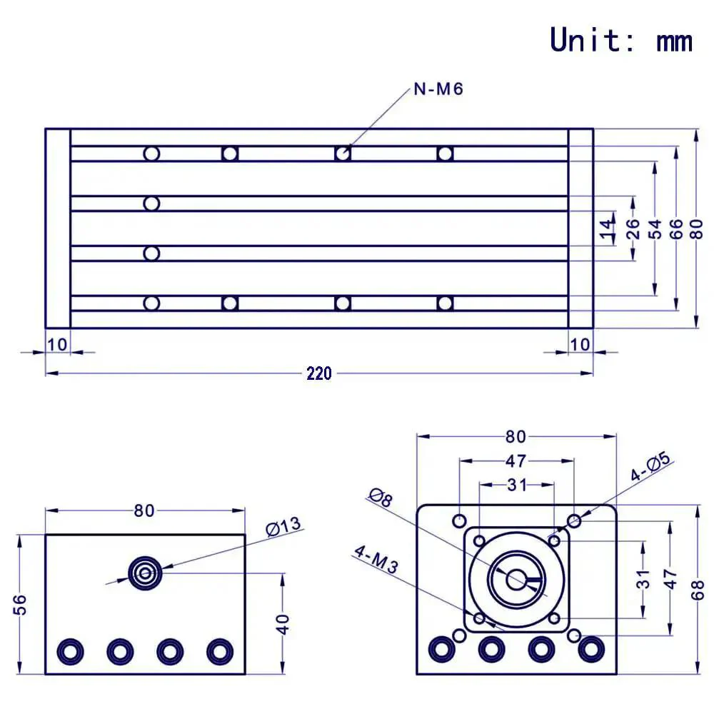 Beefy Pro Grade 100mm Travel Linear Rail Guide With Dual Optical Axis And SFU1605 Ballscrew Nema 23 Stepper Motor Included CNC Router Linear Slide For Smooth Precise Motion - Image 5