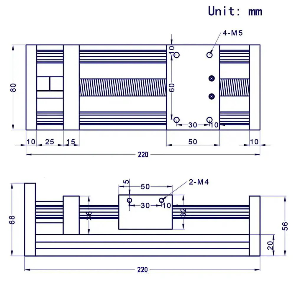 Beefy Pro Grade 100mm Travel Linear Rail Guide With Dual Optical Axis And SFU1605 Ballscrew Nema 23 Stepper Motor Included CNC Router Linear Slide For Smooth Precise Motion - Image 6