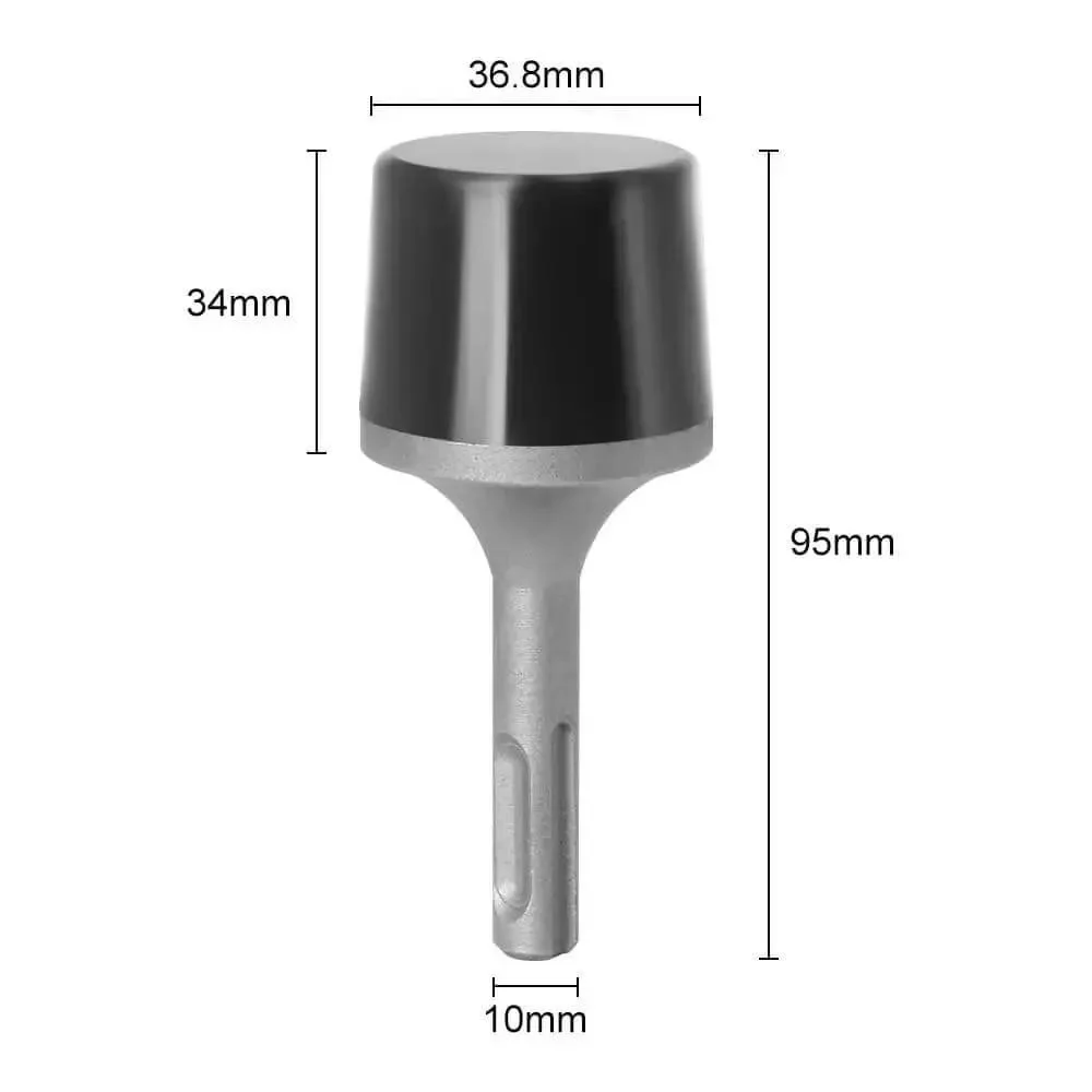 Beefy Pro Grade Heavy Duty Rubber Hammer Heads For Electric Hammers, Scratch Resistant, High Impact Rubber Bit For Automotive Sheet Metal, Tile And Iron Laminations, Leveling, SDS Plus Shank Tool Accessory - Image 3