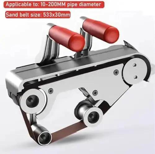 Beefy Pro Grade Pipe Polisher And Belt Sander For Metal Tubes And Round Pipes, 1100W, 6 Variable Speeds, 2 Rollers Plus 3 Roller Option For Rust Removal, Welding Cleanup, Smoothing And Mirror Finish - Image 6