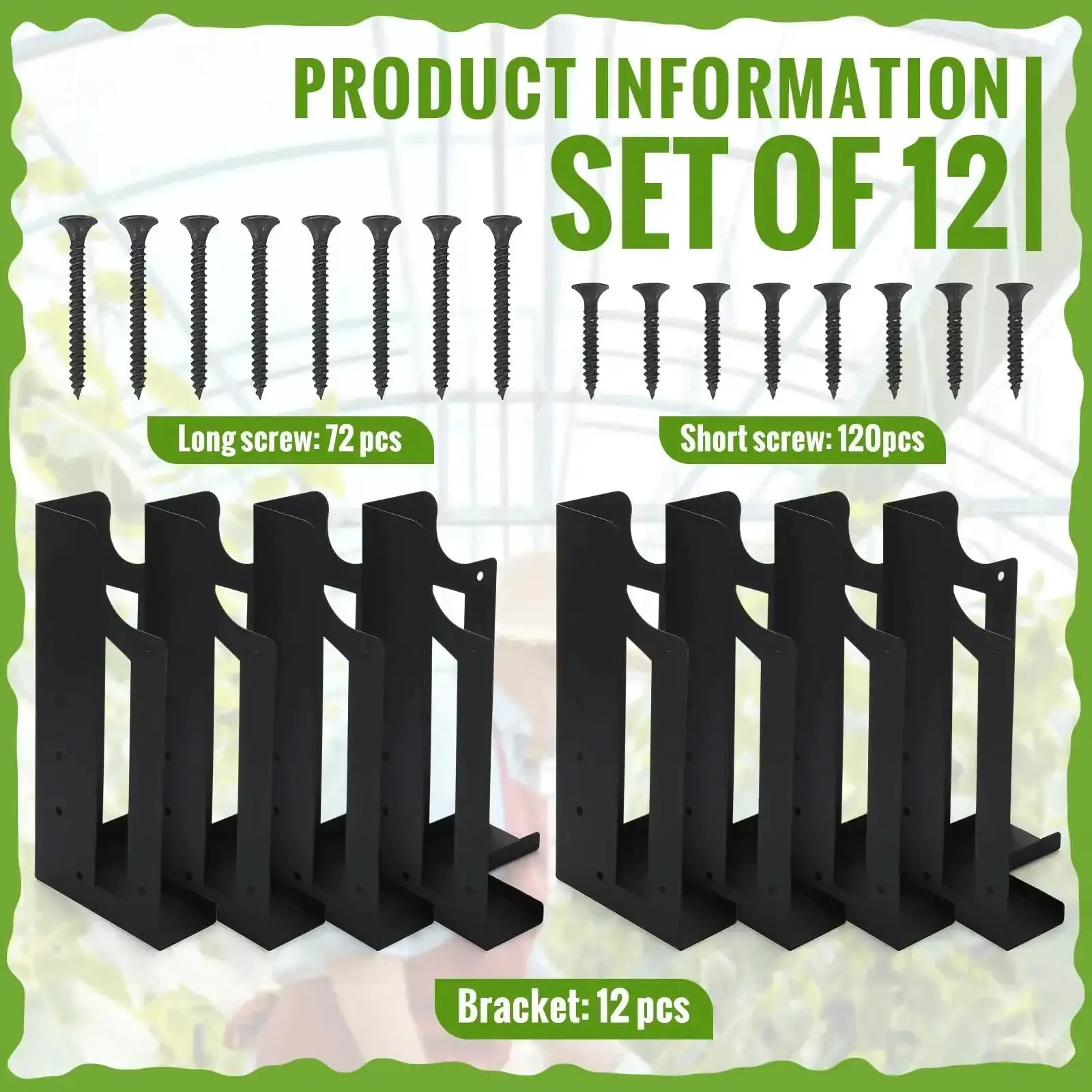 Beefy Raised Garden Bed Corner Brackets With Securing Lip For Wood Frames Fits Lumber Up To 2 By 12 Inches Heavy Duty Carbon Steel With Anti Rust Coating Easy Assembly Includes All Hardware For Stable Outdoor Beds - Image 6