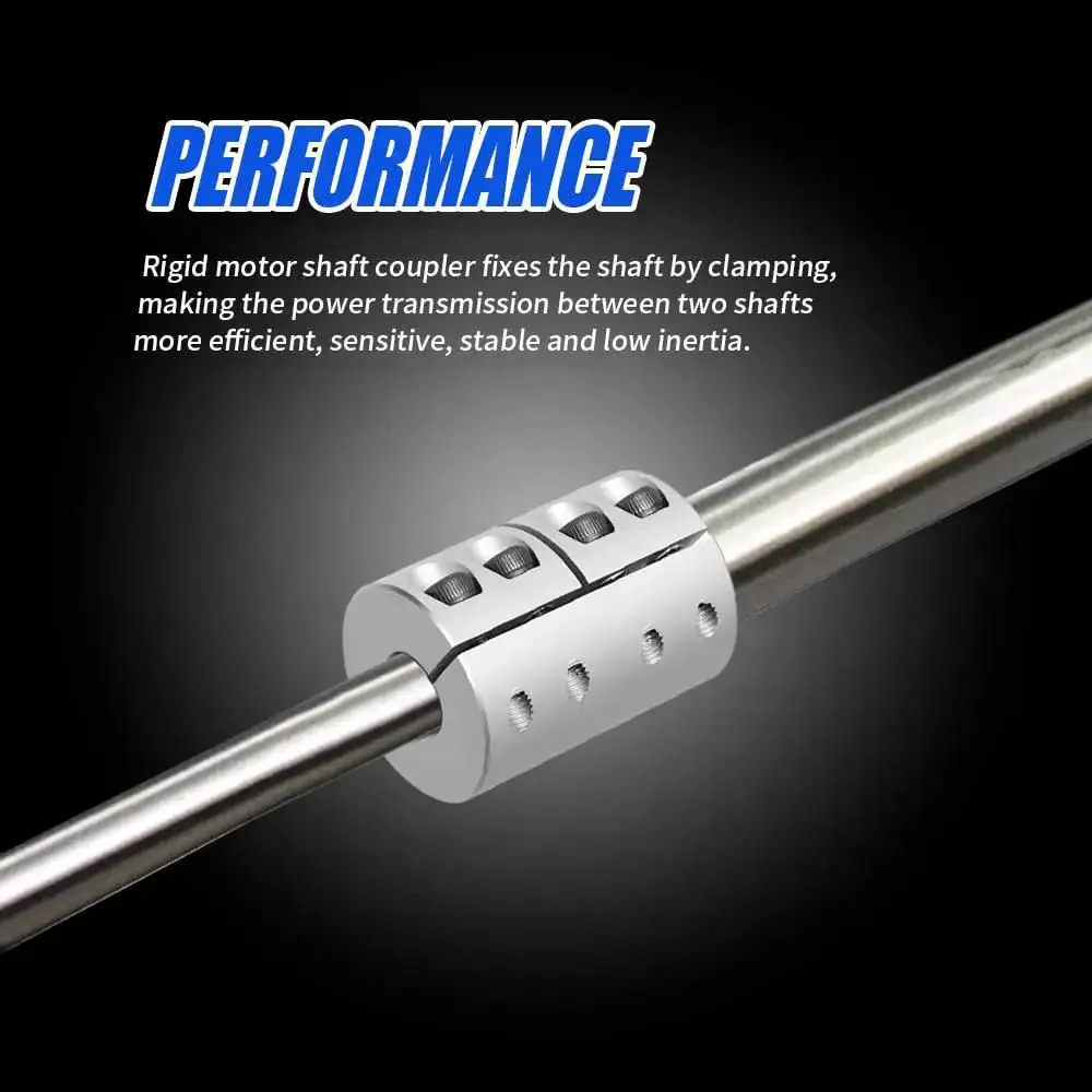 Beefy Rigid Clamp On Shaft Coupling, 20 mm Diameter, 25 mm Length, Aluminum Motor Shaft Connector With 5 mm To 9.525 mm Bore, Built For 3D Printers CNC Machines And Servo Motors - Image 5