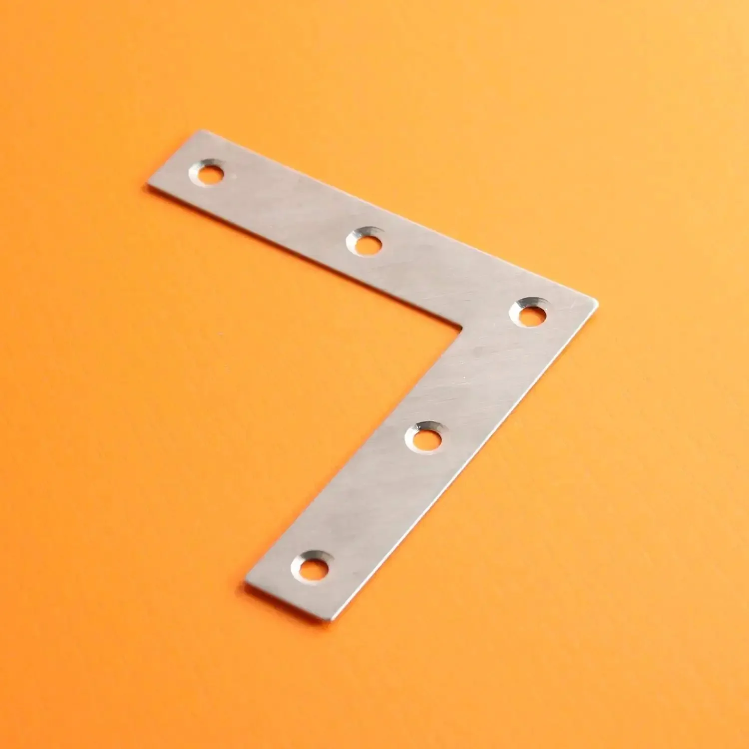 Beefy Stainless Steel L Shape Corner Brace For Wood And Metal Fixing Great Shelf Cabinet Support Pack Of 10 80x80mm 1.5mm Thick With 5 Holes 4.5mm Each Rustproof And Durable - Image 2