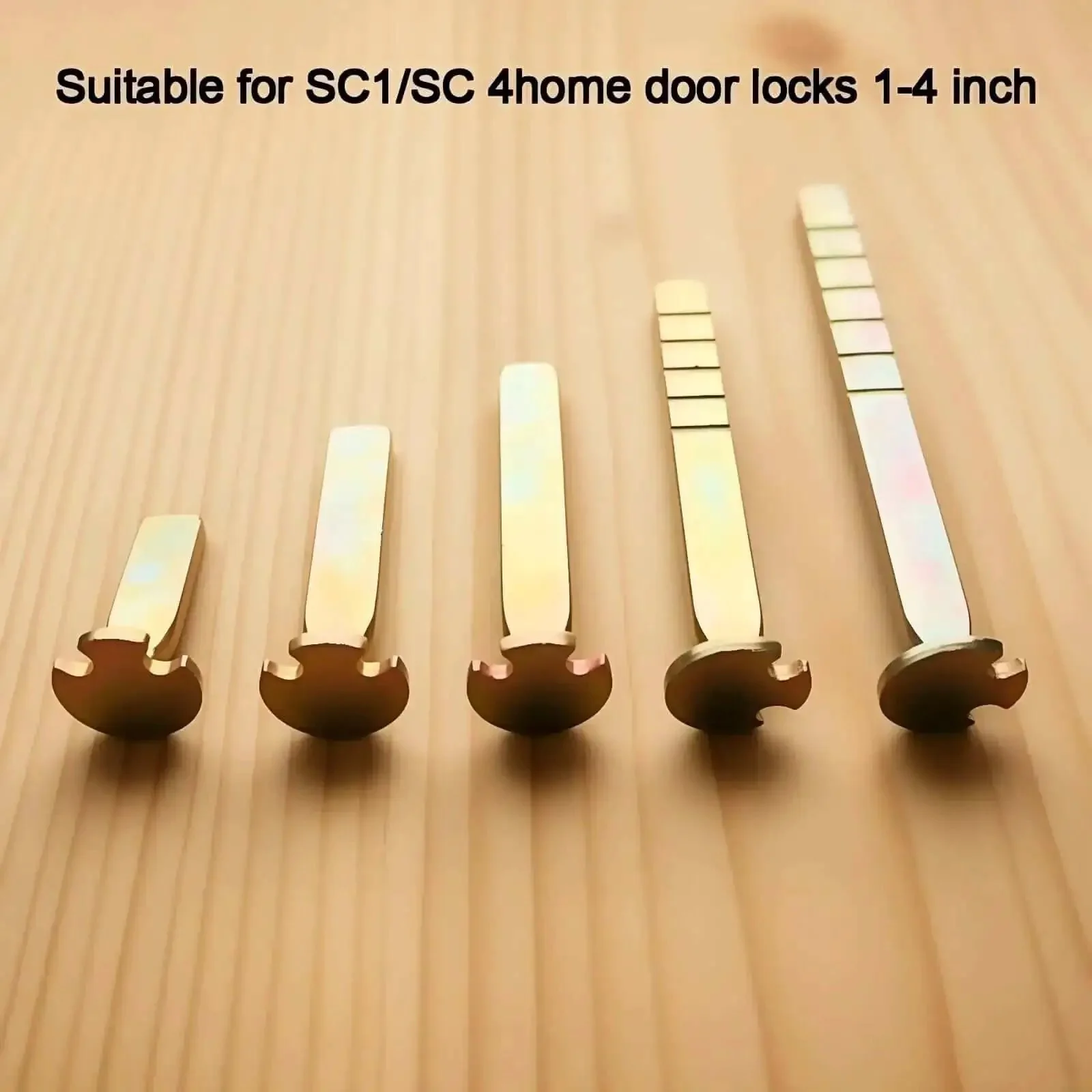 Beefy Thick Door Lock Extension Kit For Deep Doors, Adjustable Deadbolt Tailpiece Set For 1 To 4 Inch Doors, Fits SC1 SC4 KW1 Keyways, Includes Long Screws, Heavy Duty Door Lock Repair Kit For Patio And Security Doors - Image 9