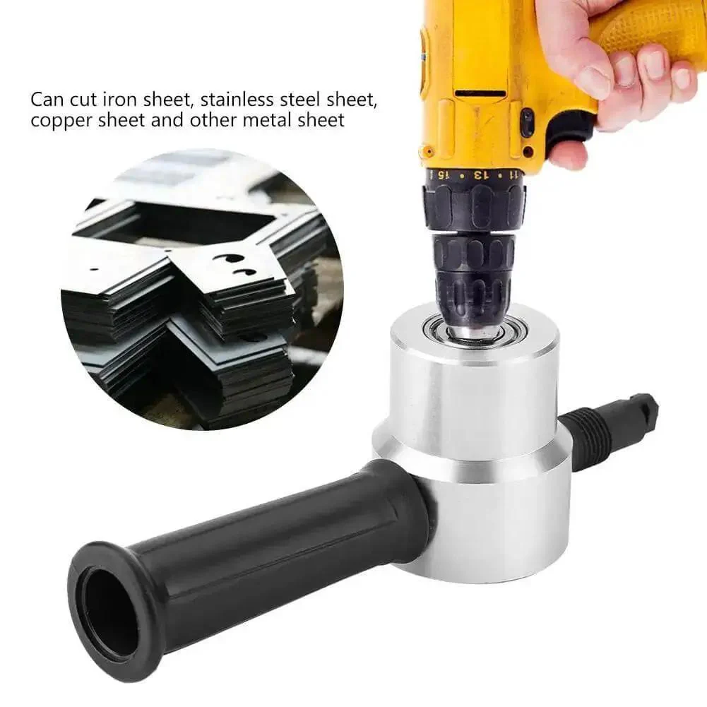 Beefy Two Head Metal Nibbler Cutter For Power Drill Attachment, Adjustable Cutting Tool For Stainless Steel Iron Aluminum Copper Sheets, Portable Nibbler With Ergonomic Handle, Heavy Duty Cutter For Curves And Straight Lines - Image 6