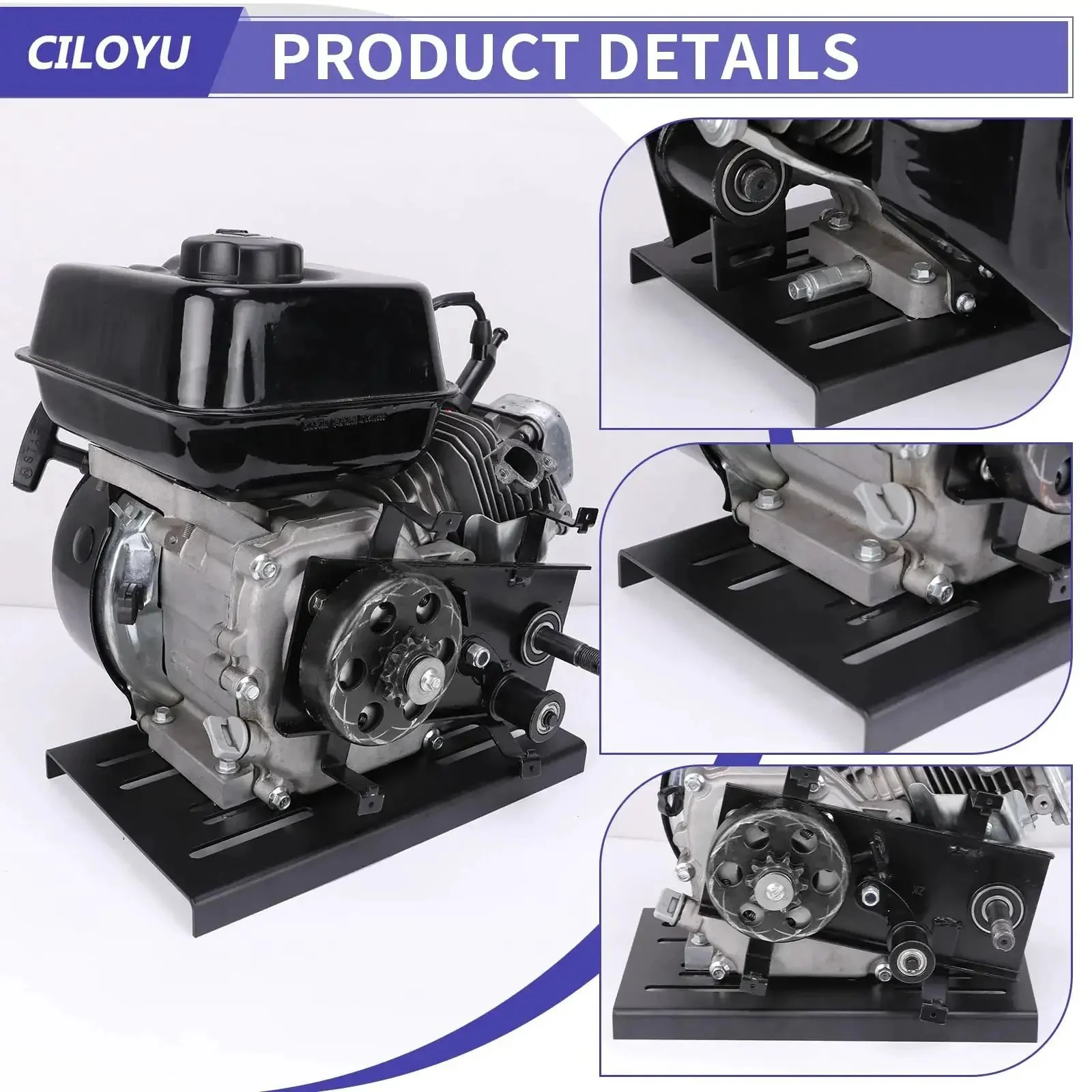 Beefy Universal Engine Mounting Plate Replacement For Predator 212cc 196cc 420cc 301cc 79cc 97cc Mini Bike Go Kart Engines Compatible With Coleman CT200U CT200U EX BT200X CT100U CC100X Baja MB200 DB30 Parts - Image 2