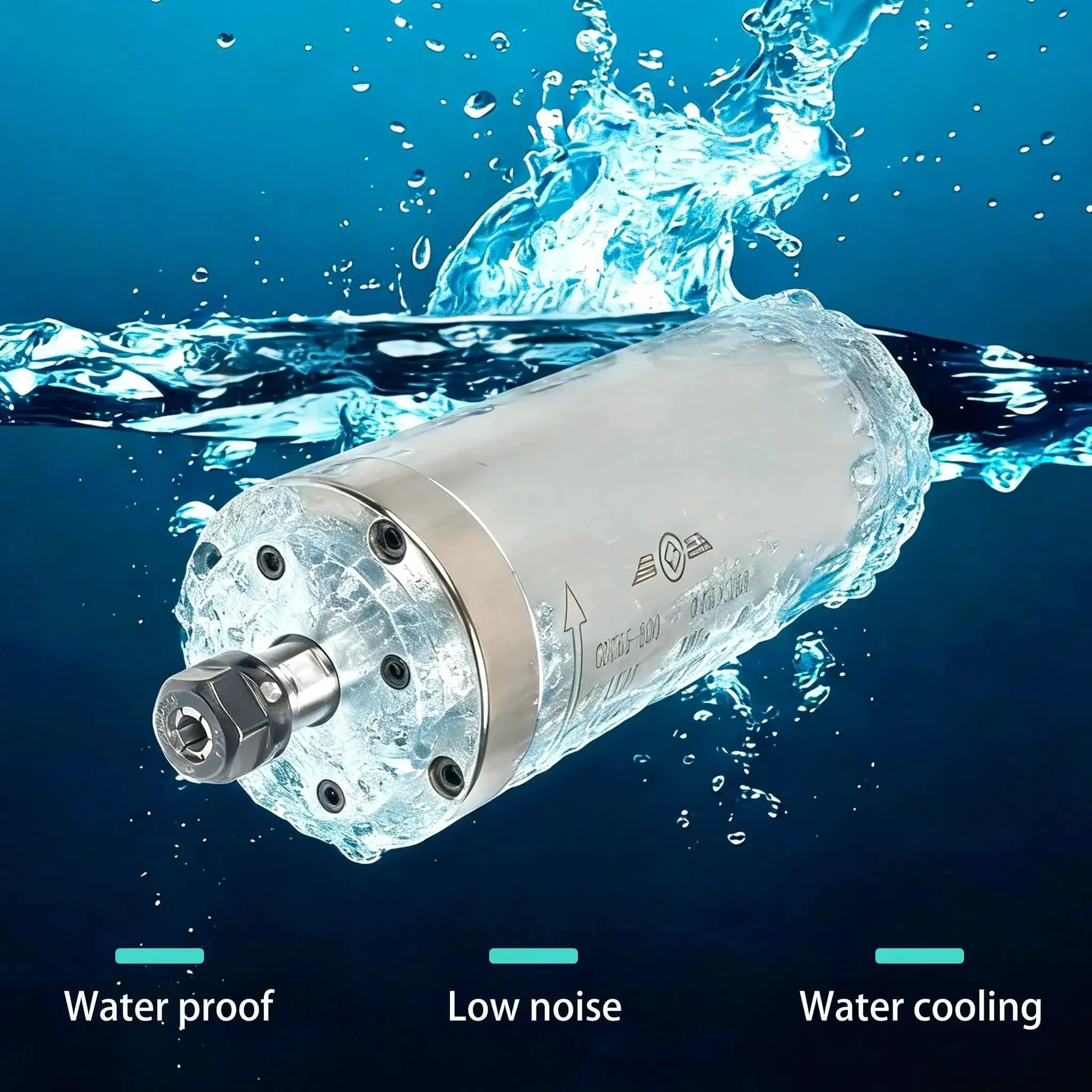 Beefy Water Cooled CNC Spindle Kit 0.8 kW 110V With 65mm Spindle, 1.5 kW VFD, 65mm Mount, ER11 Collet Set, 80W Water Pump, 14 ER Collets, Ideal For DIY CNC Router And Milling Machines - Image 7