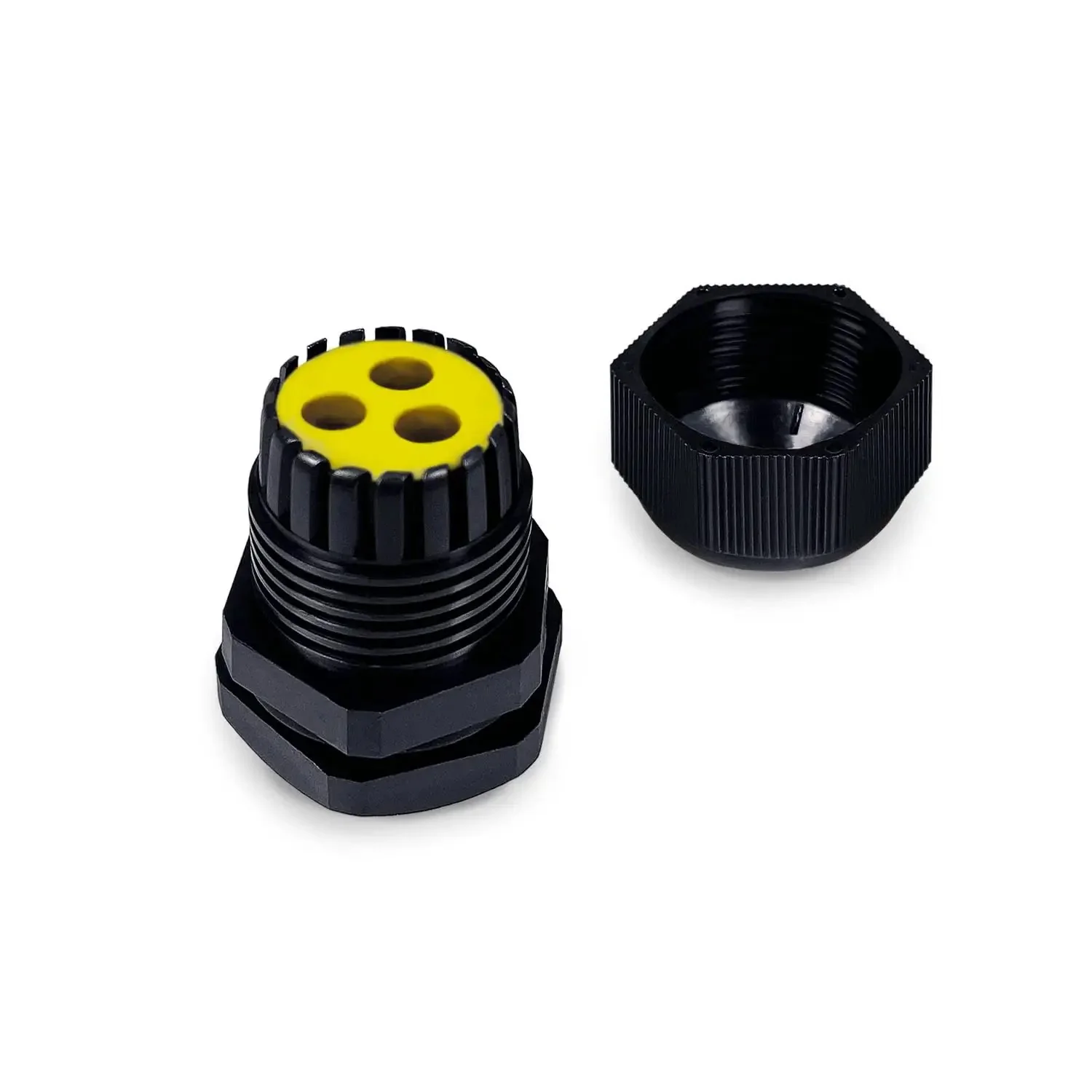 Beefy Waterproof Nylon Cable Glands With Multi Hole Insert For Electrical Enclosures, 3 Holes, Pack Of 3, IP67 Rated, Weatherproof Cable Seals In Black, Ideal For Panel Mounts And Equipment Enclosures - Image 5
