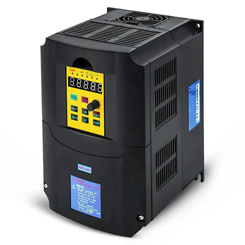 Beefy Workhorse 4KW 5HP 220V Variable Frequency Drive For 1 Or 3 Phase Input With 0 To 400Hz Output 26A Inverter Controller For CNC Motors And Spindle Speed Control