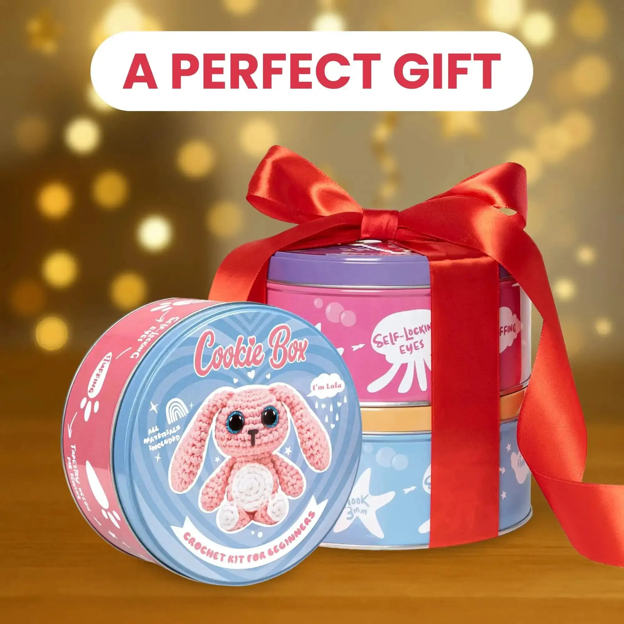 Beginner Crochet Kit Gift Set For Crafting Bunny Lola Amigurumi Plushie Easy DIY Crochet And Knitting Starter Includes Full Video Tutorial And PDF Guides - Image 3
