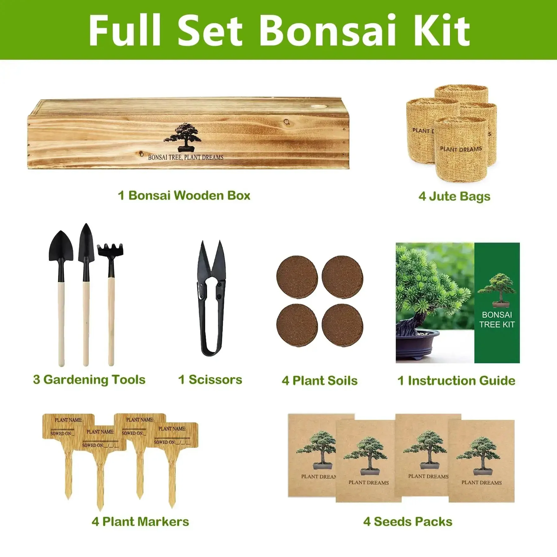 Beginner Friendly Bonsai Starter Kit With Seeds And Tools All In One Indoor Tree Growing Set For Living Plants Great Gift For Women Men Mom Dad Plant Lovers Includes Soil Discs Pots Markers Clipper And User Manual - Image 8