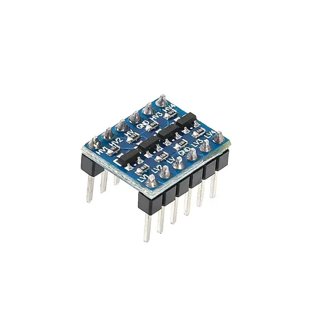 Bi Directional I2C Logic Level Converter Four Channel 3V3 To 5V Pre Soldered For Easy Arduino Raspberry Pi Interfacing And Microcontrollers No Hassle Plug And Play Safe Signal Shifting