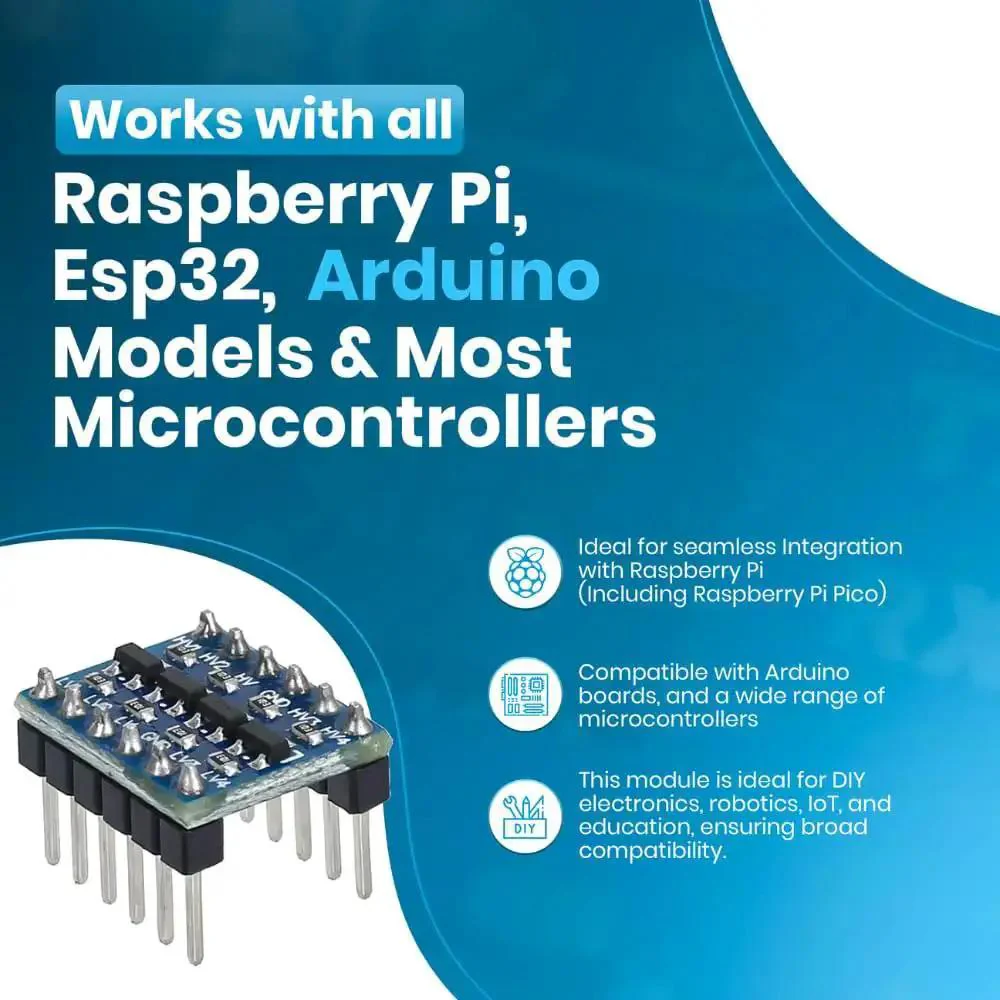 Bi Directional I2C Logic Level Converter Four Channel 3V3 To 5V Pre Soldered For Easy Arduino Raspberry Pi Interfacing And Microcontrollers No Hassle Plug And Play Safe Signal Shifting - Image 2