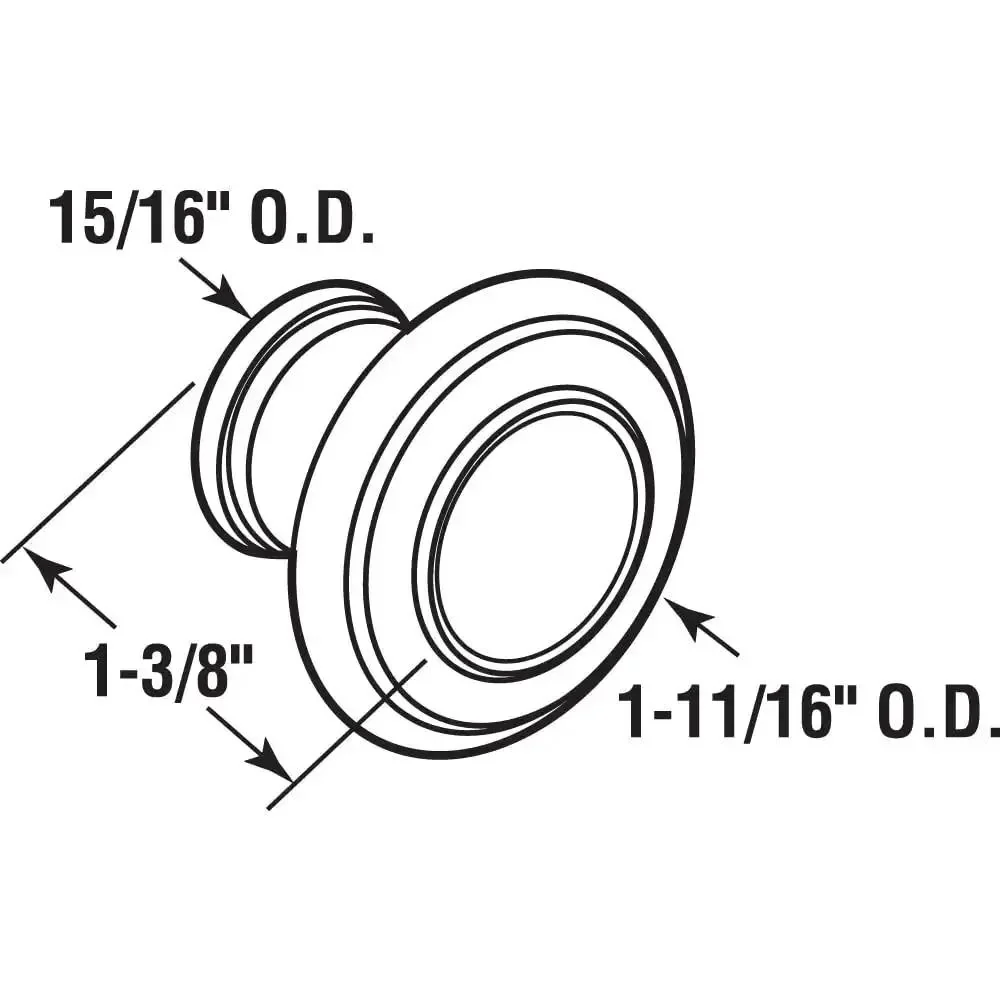 Bi-Fold Door Knob With Wide Base For Easy Gripping And Large Diameter Diecast Replacement For Old Or Unattractive Knobs White Finish Fits Hollow Doors Single Pack Durable Diecast Construction For Lasting Performance And Easy Replacement On Most Hollow - Image 4