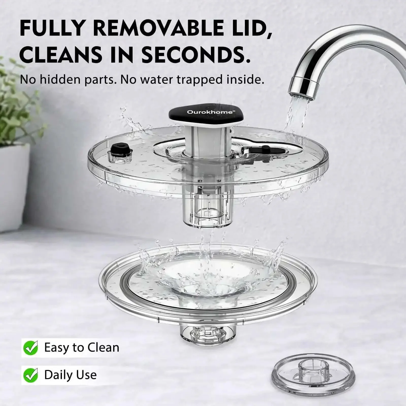 Big Ol 6.3 Qt Salad Spinner With Fully Removable Lid One Hand Press Pump Instant Stop Brake Button Retractable Handle Large Lettuce Dryer For Greens And Herbs Perfect For Family Meals And Meal Prep - Image 6