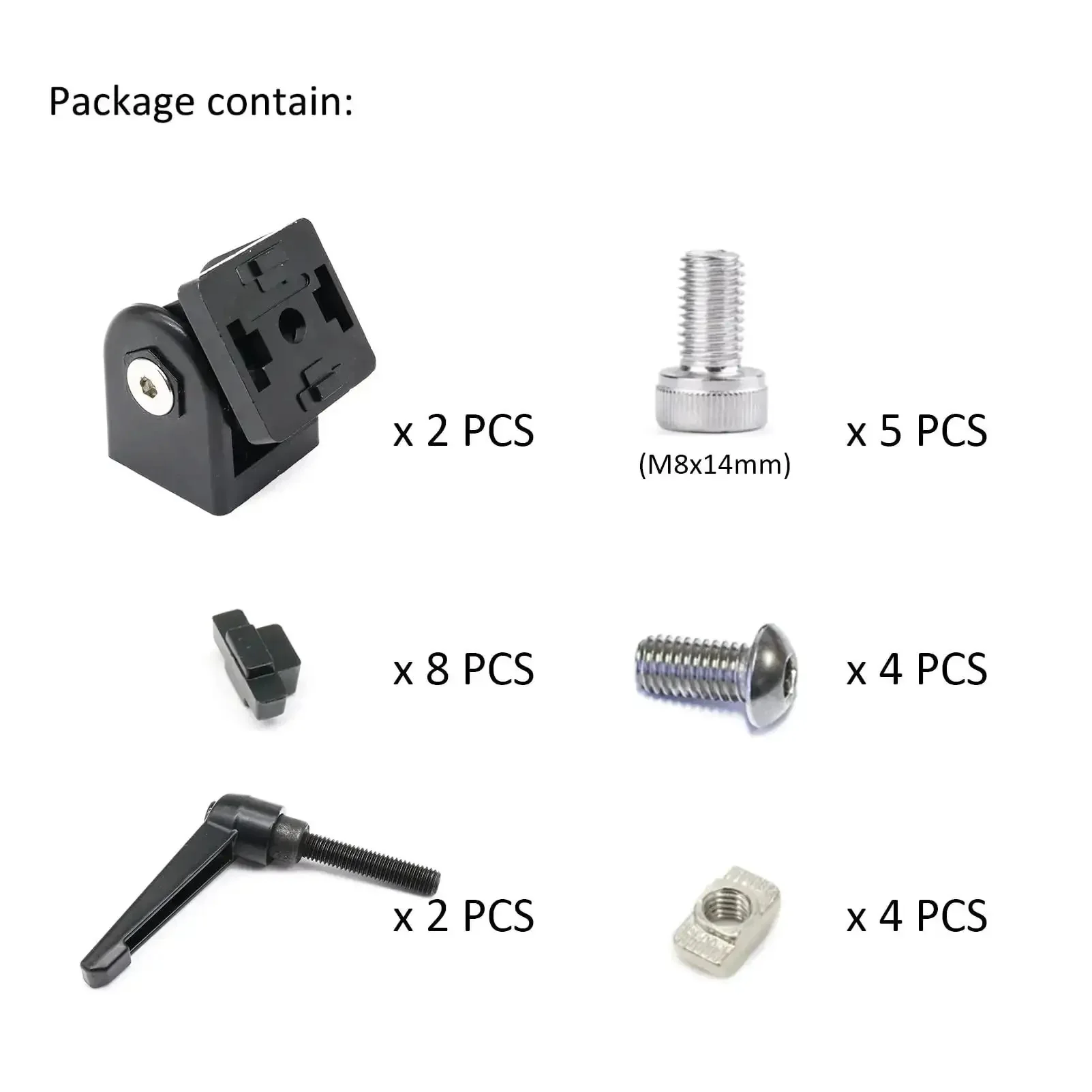Black 2 Sets 3030 Aluminum Extrusion Pivot Hinge Swivel Degree Angle Bracket With Handle For 30 Series 3030 3060 Vt Slot Extruded Aluminum Profile Hardware Connector Ideal For Diy Projects And Industrial Builds - Image 7