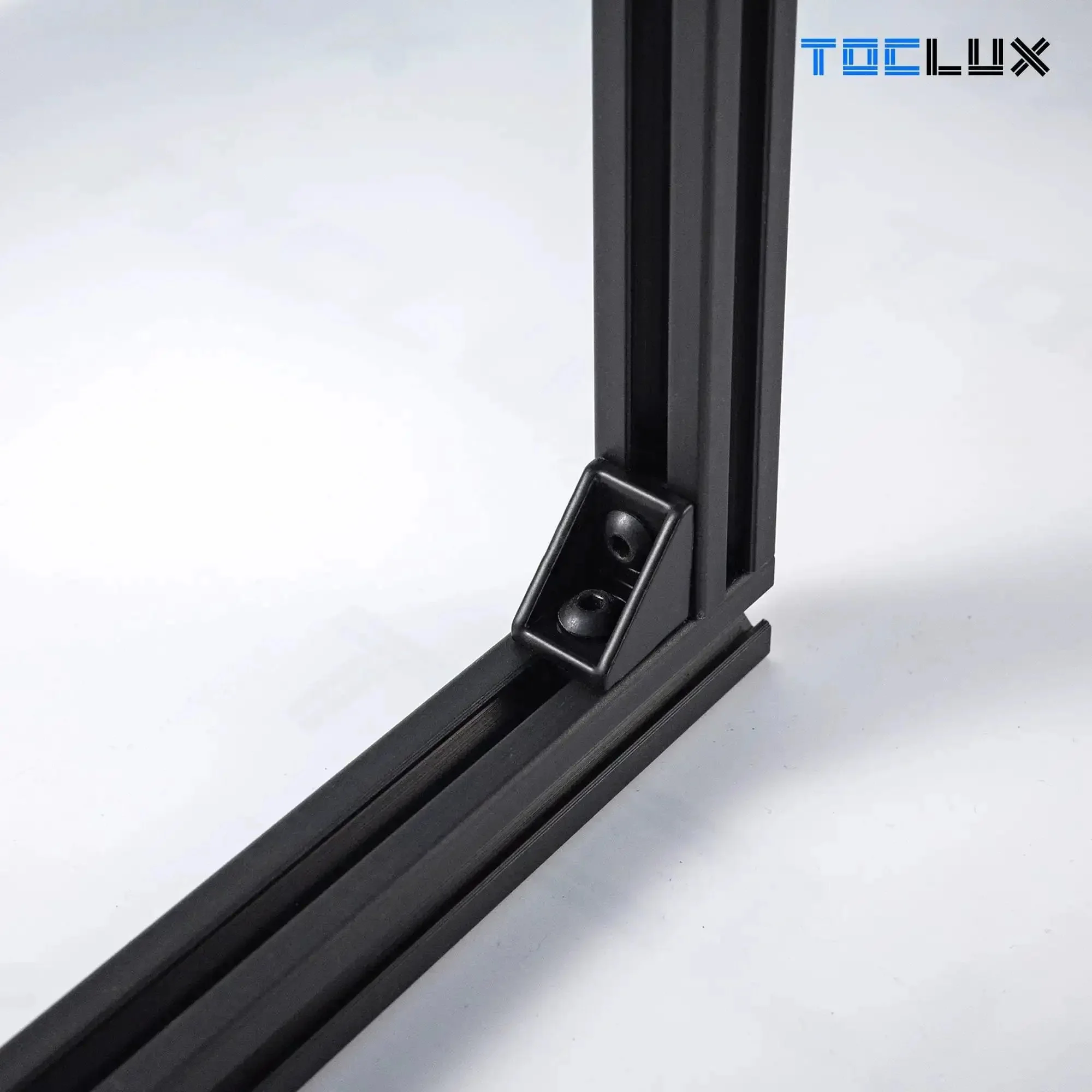 Black 2020 Corner Bracket Kit for 2020 and 2040 Aluminum Extrusion Rail Includes Brackets M5 Sliding T Nuts Hex Screws and Ball End Hex Wrench for 20 Series 6mm T Slot Extruded Aluminum Hardware - Image 2