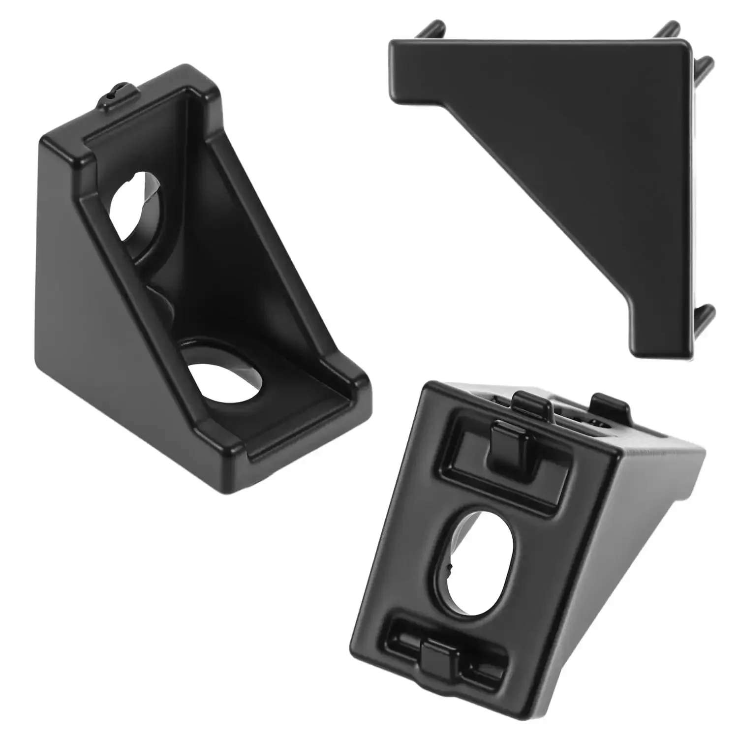 Black Aluminum Extrusion Profile Connector Kit For 20S 2020 Series Includes 30 Corner Brackets 60 T Slot Nuts M5 Screws Bolts And Wrench For Easy No Fuss Aluminum Frame Assembly - Image 5
