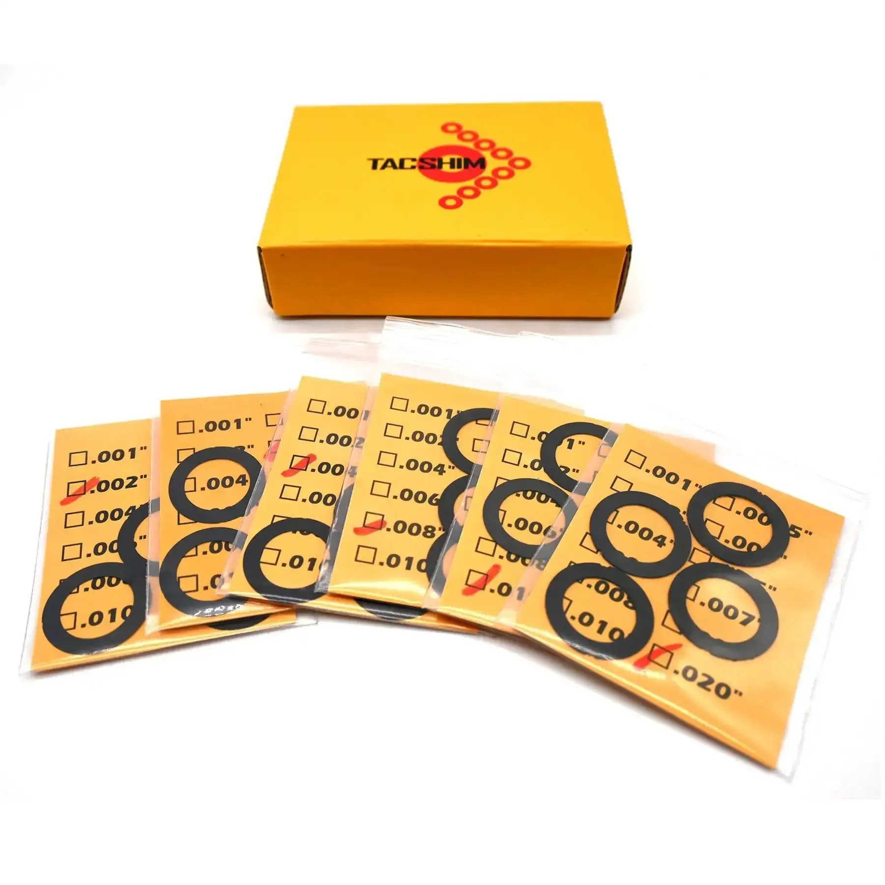 Black Coated 1/2-28 Barrel Shim Kit for.223 and 5.56 Caliber, 20 Pack, Stainless Steel Shims With Six Thicknesses for Pro-Grade Indexing, Alignment, and Timing - Image 2