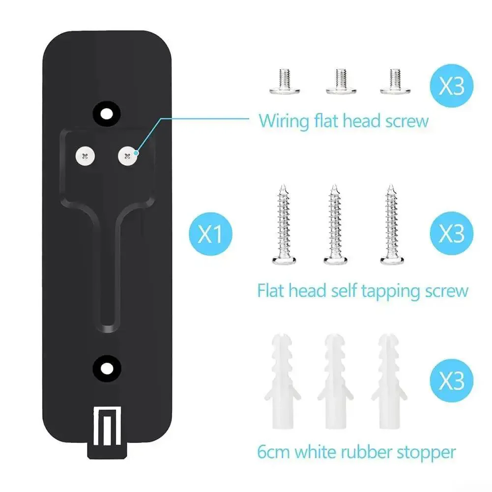Black Doorbell Back Plate Replacement For Video Doorbell Mounting Systems Kit With Hardware And Step By Step Guide Plug And Play Plastic Backplate Compatible With Standard Doorbell Brackets - Image 3
