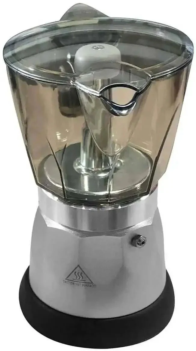Black Espresso Coffee Maker With Transparent Carafe Brews 1 Or 3 Cups In About 5 Minutes With Auto Shut Off And Cool Touch Handle For Safe No Fuss Quick Morning Coffee - Image 7