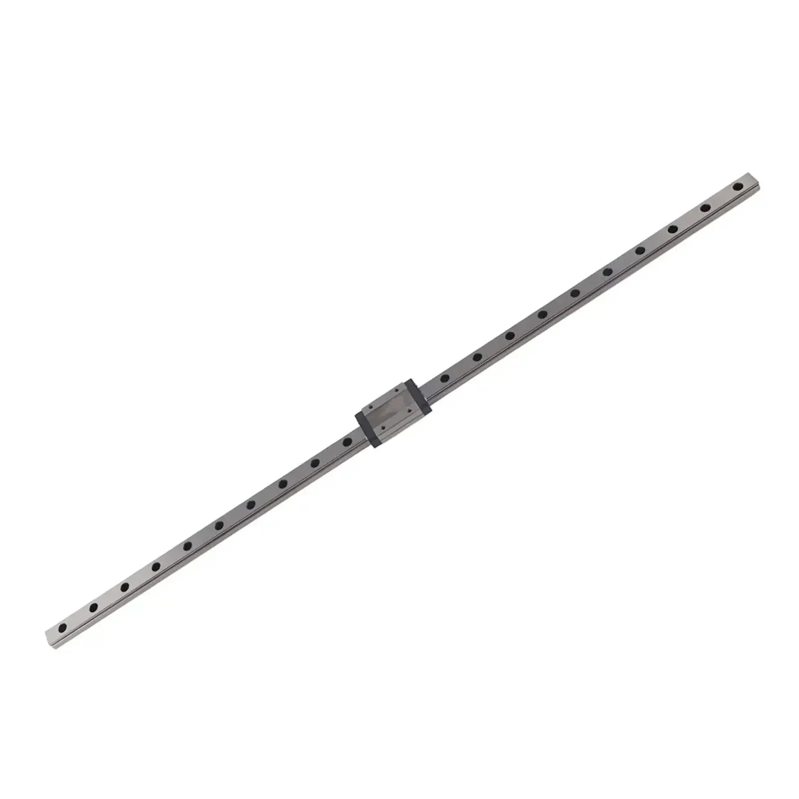 Black Linear Rail Guide 12mm Wide 550mm Length Miniature Precision Linear Motion System With Four Point Contact Block For Small Automation Projects Pro - Image 4