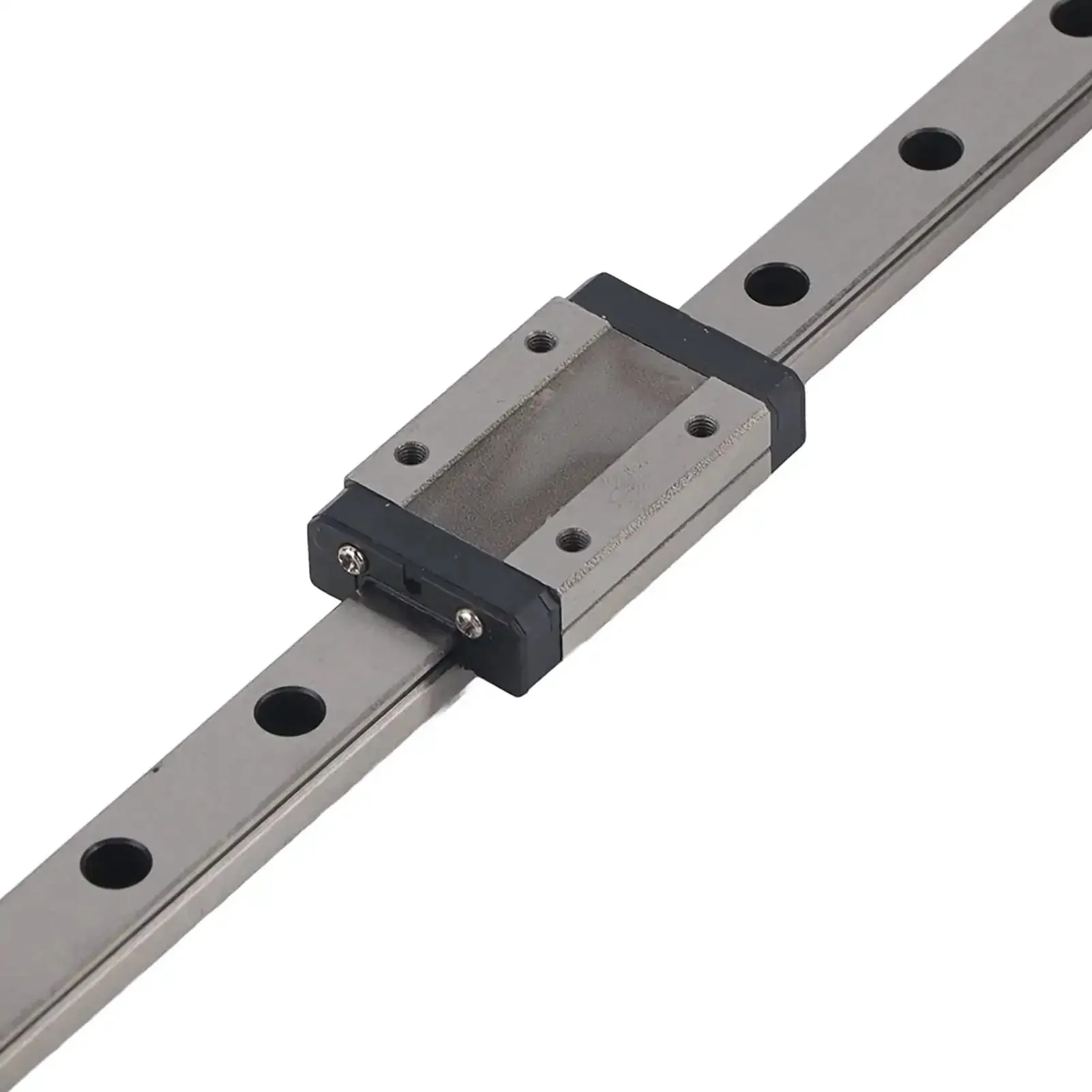 Black Linear Rail Guide 12mm Wide 550mm Length Miniature Precision Linear Motion System With Four Point Contact Block For Small Automation Projects Pro - Image 5