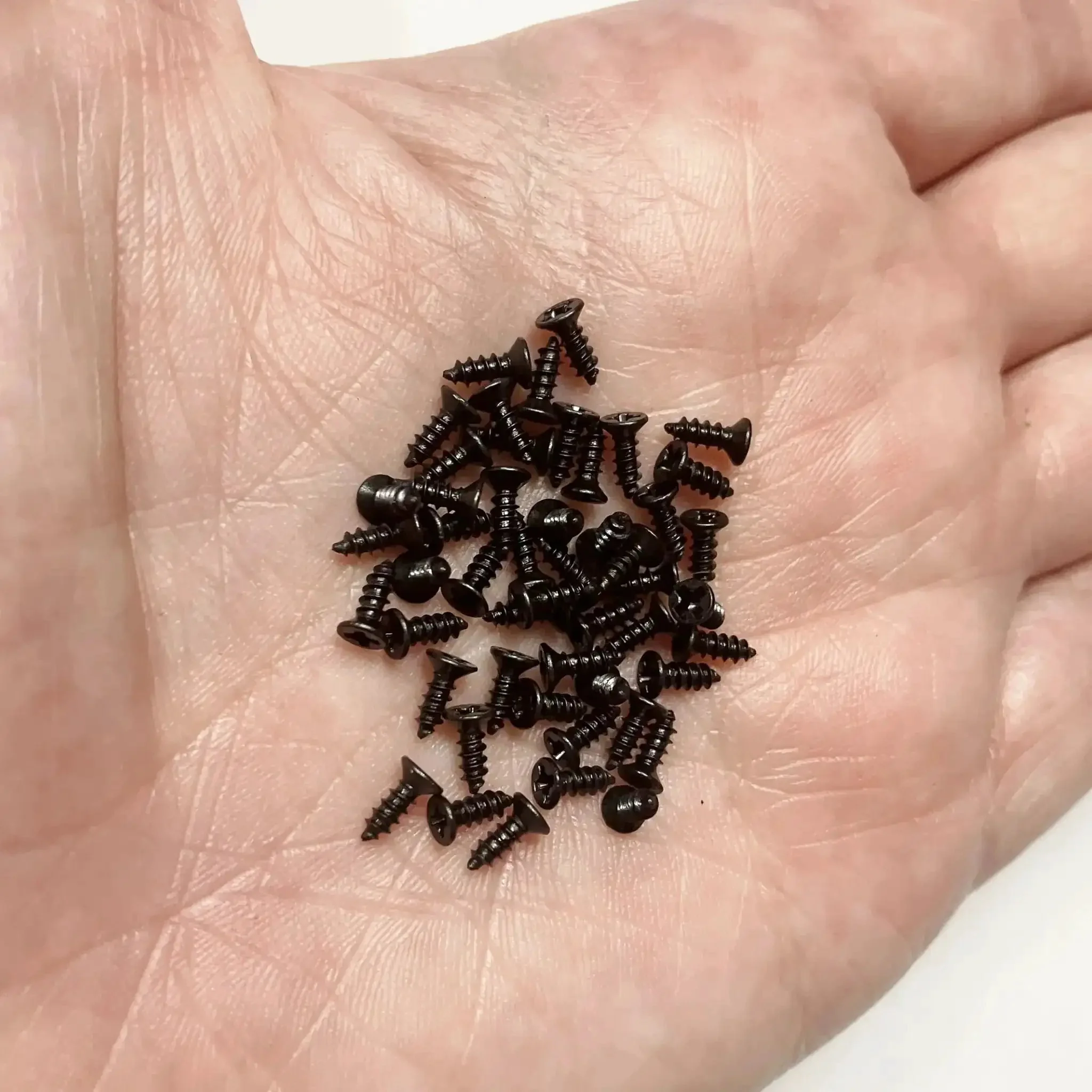 Black Miniature Screws 50 Pack M2 6mm For 1 To 6 And 1 To 12 Scale Models Dollhouse Building Metal Tiny Screws For Model Making DIY Hobbyists Craft Projects And Detail Assembly