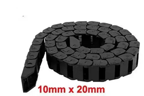 Black Plastic Wire Carrier Cable Drag Chain 1M Length For CNC, Internal 10x20mm, External 15x27mm, 11mm Max Outer Diameter, Durable Flexible Cable Management For Machinery And Robotics - Image 4