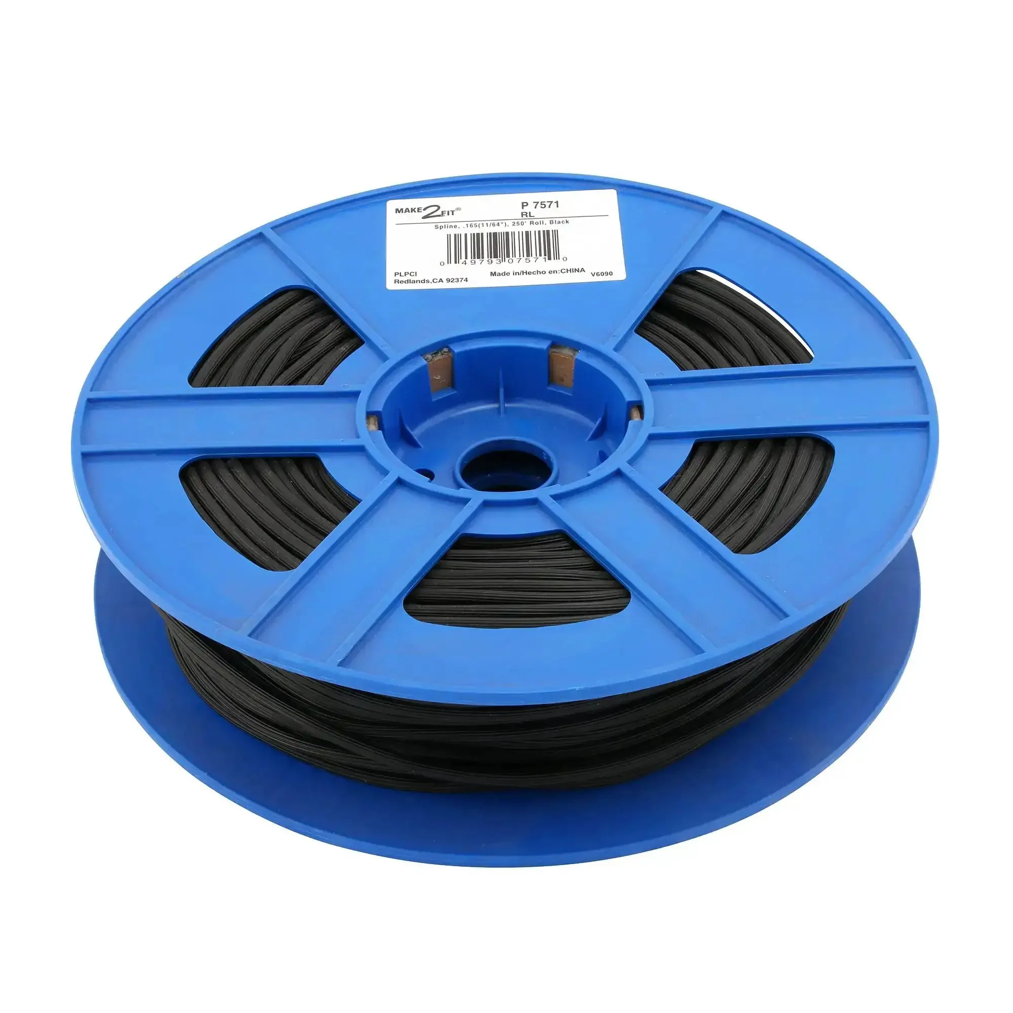 Black Window Screen Spline Roll 0.165 Inch Diameter, 250 Foot Length, Hollow Core For Easy Install, UV Stabilized Vinyl, 32 Point Serrated Design, Fits Multiple Screen Types, One Roll - Image 4
