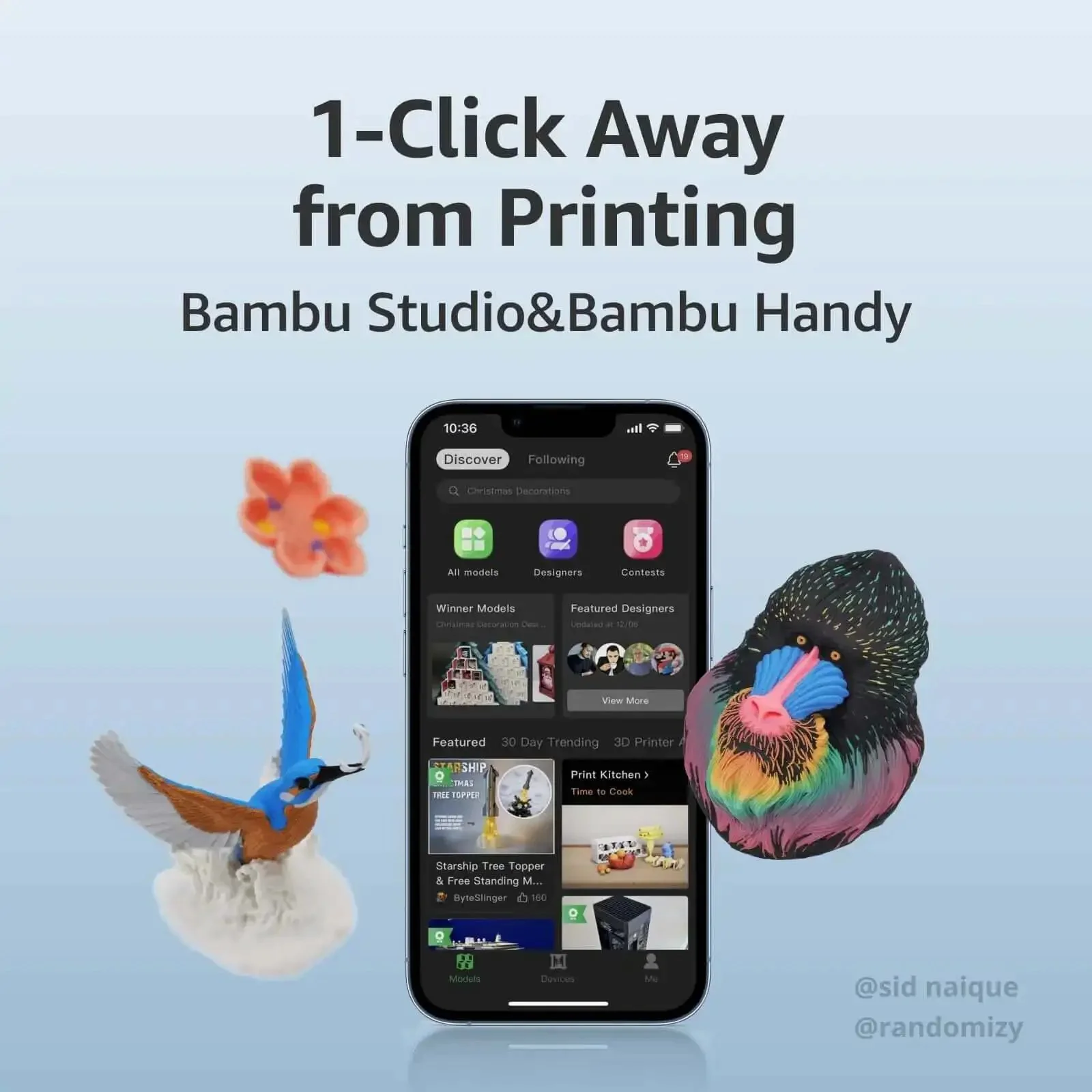 Blazing Fast Multi Color 3D Printer With Full Auto Calibration, Active Flow Rate Compensation, And AMS Lite For Smooth Multi Filament Printing, Ultra Quiet Under 48dB, 256mm Cube Build Volume, High Speed And Precision - Image 2
