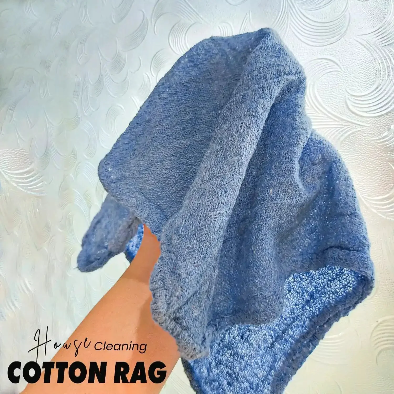Blue Cotton Shop Towels Pack Of 150 12x14 Inches Absorbent Cleaning Rags Multipurpose Wipes For Auto Garage Home Reusable Lint Free Streak Free Cleaning - Image 5