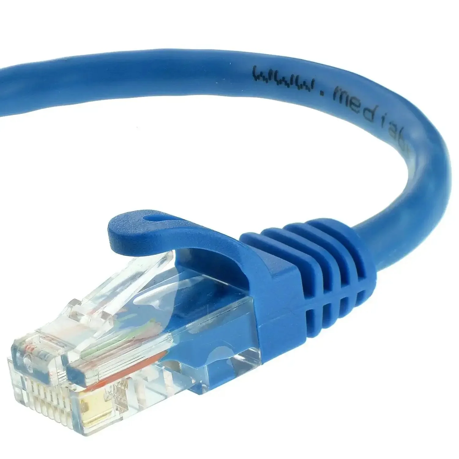 Blue Dope Snagless Cat5e Patch Cable, 20 Ft Ethernet Cord With RJ45 Connectors, High Speed 350MHz 1Gbps Network Cable With PoE Support For Home Office Gaming And Desk Setups
