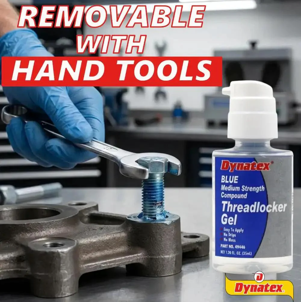 Blue Gel Thread Locker Medium Strength 1.2 Oz Bottle For Metal Fasteners Removable With Hand Tools Keeps Fasteners Locked Down Yet Disassemblable Vibration And Solvent Resistant 3 Pack - Image 2